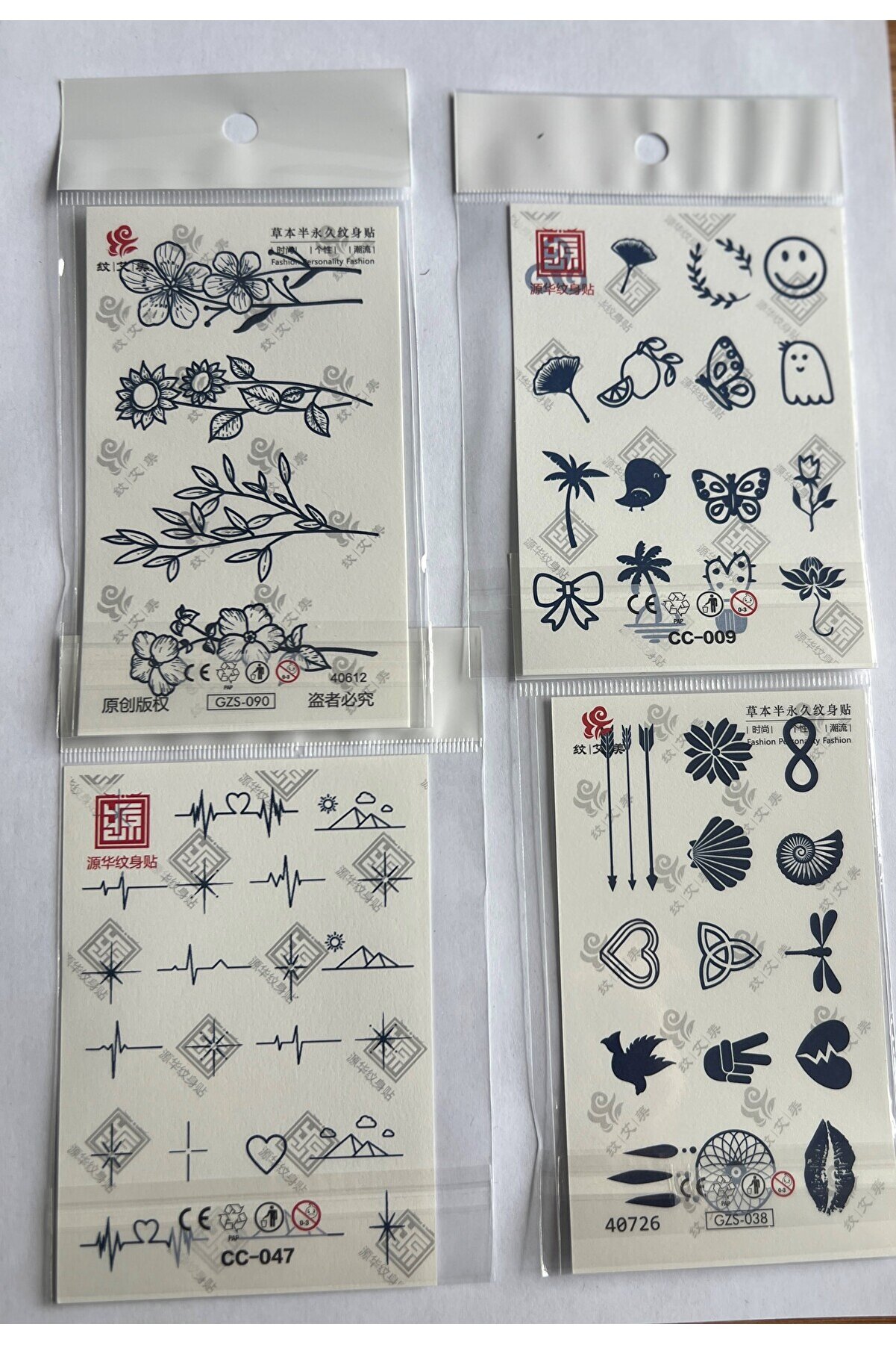 Ai̇rbrush Tattoo Parmak El 4 Adet Mi̇ni̇mal 11X8 Cm 3 Hafta Kalıcı Yarı Kalıcı Geçi̇ci̇ Dövme