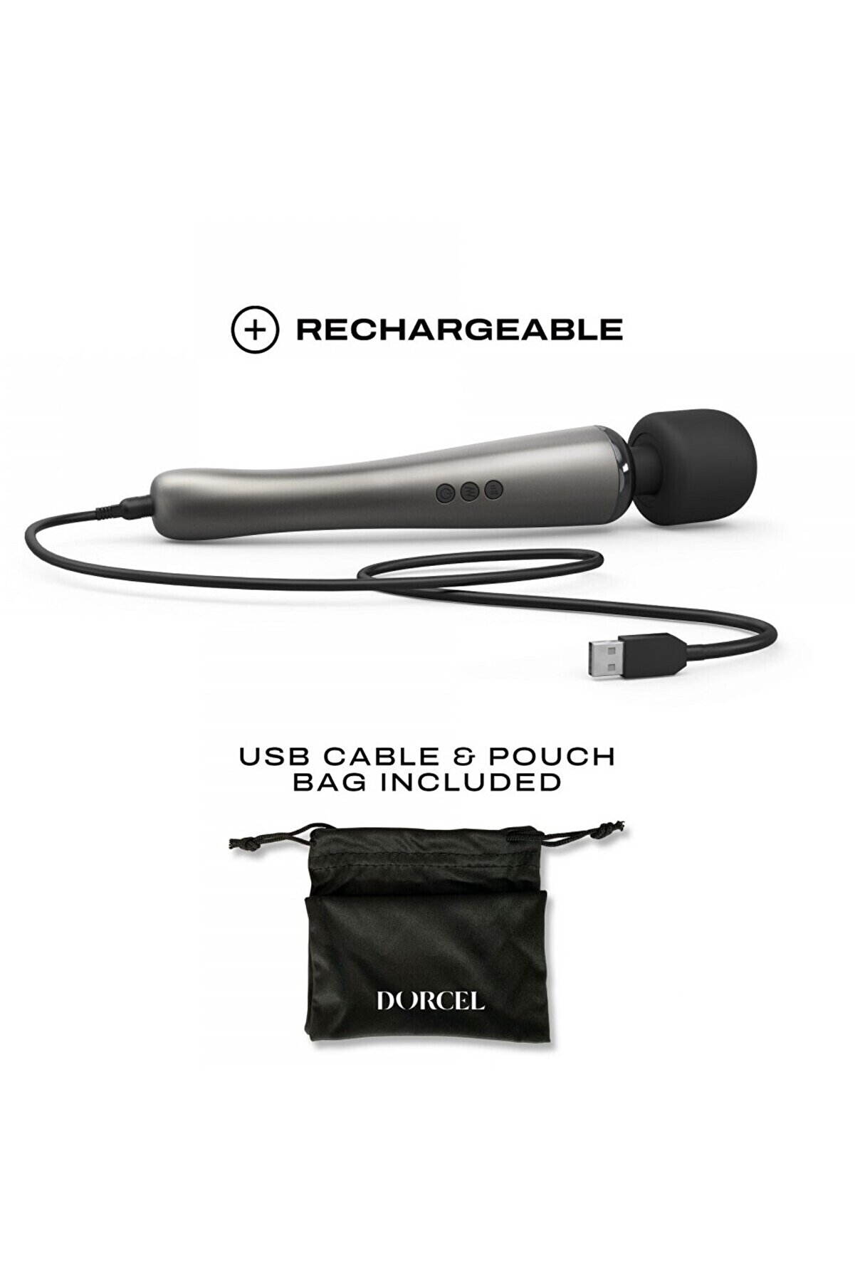 Erox Si̇lver Usb Şarjlı 160 Modlu Megawand Massager Vi̇brat&ouml;r