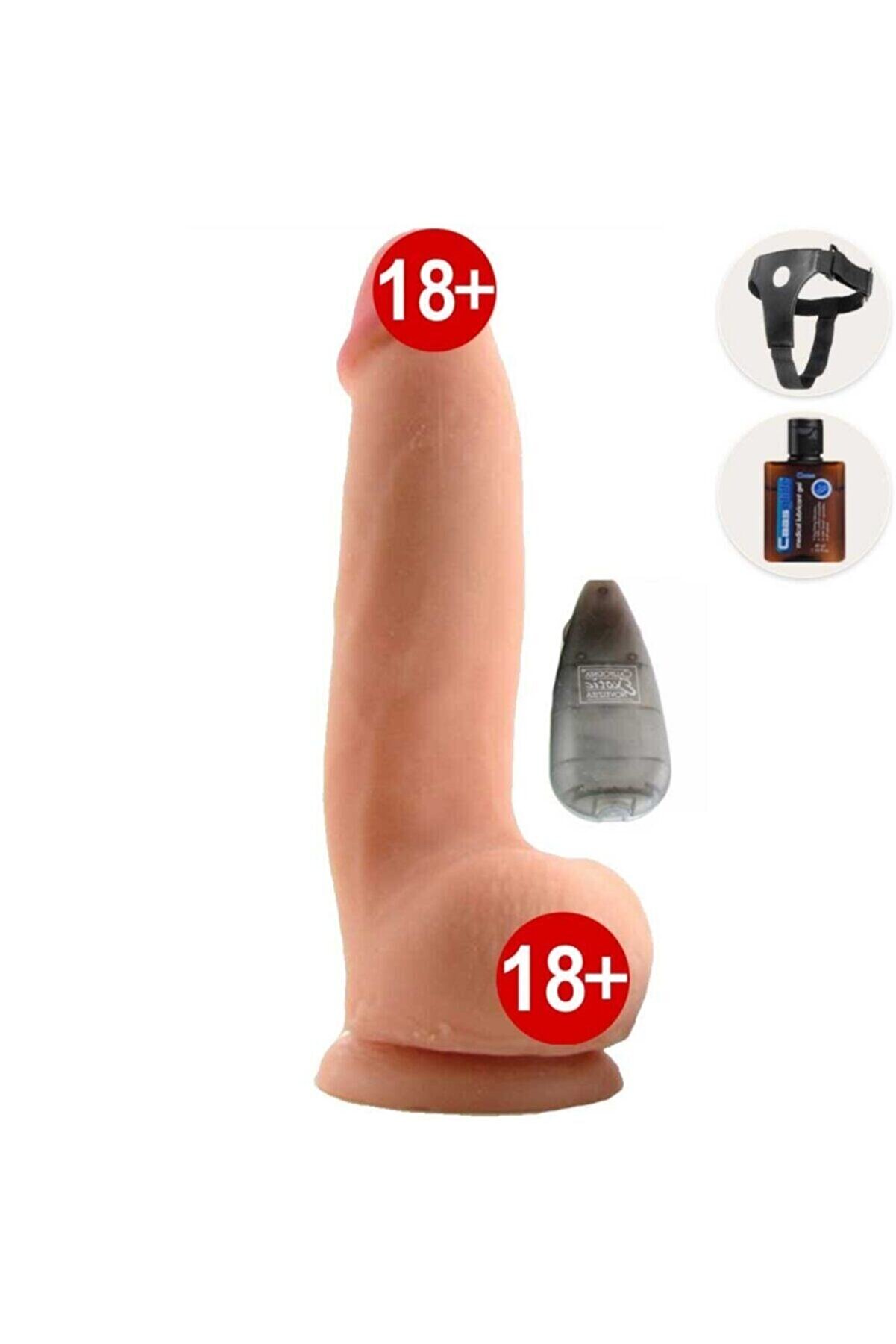 Erox Calexoti̇cs Max Vi̇brati̇ng 20 Cm Kemerli̇ Reali̇sti̇k Peni̇s Made In Usa