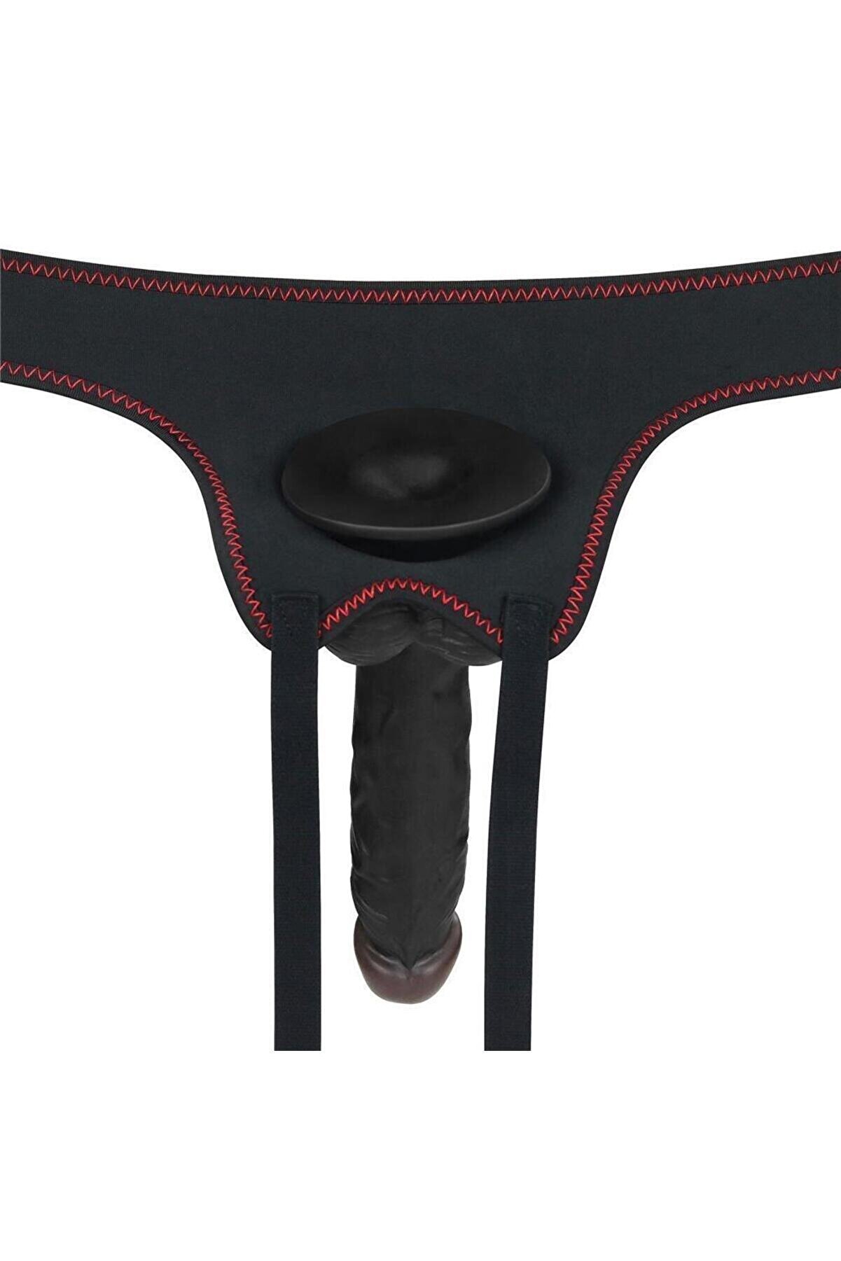 Erox Belden Bağlamalı Ti̇treşi̇mli̇ Ultra Yumuşak Ger&ccedil;ek&ccedil;i̇ Et Dokulu Reali̇sti̇k Vi̇brat&ouml;r Di̇ldo 20 Cm