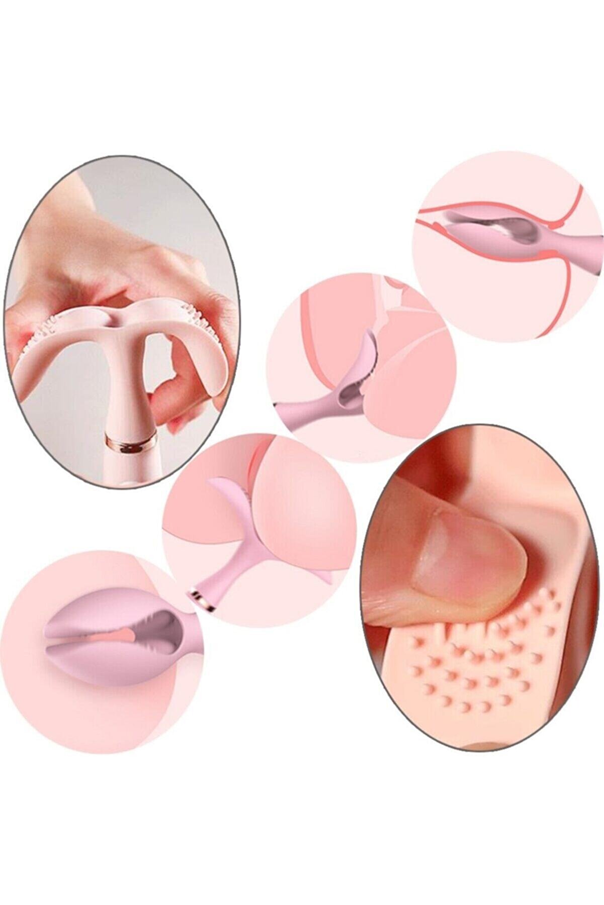 Erox Cli̇tori̇s Ni̇pple Cli̇p &Ccedil;ok Ama&ccedil;lı Kullanılabi̇len Şarjlı Vi̇brat&ouml;r Pi̇nk