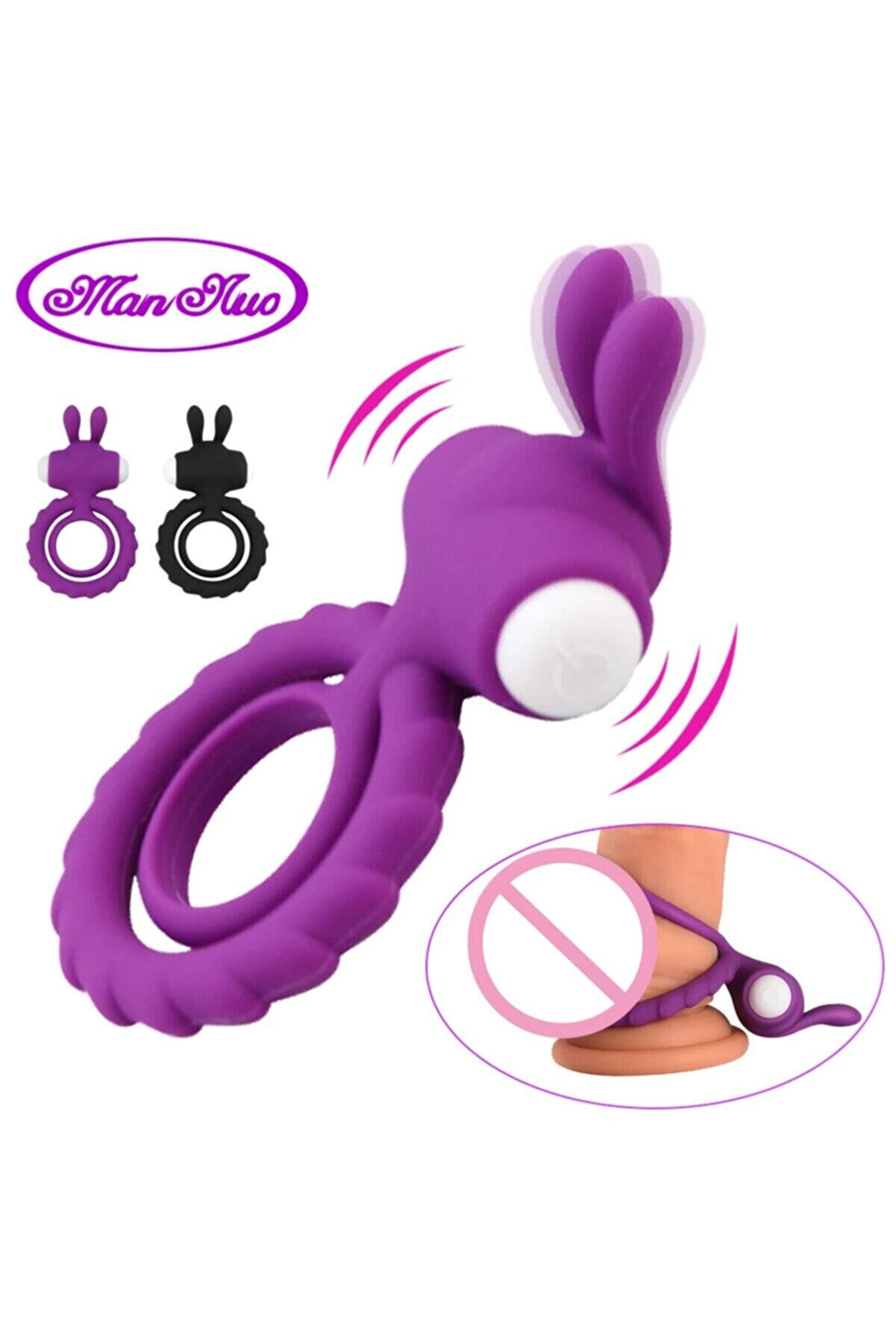 Erox Nuo Rabbi̇t Kli̇toral Ti̇treşi̇mli̇ Peni̇s Halkası