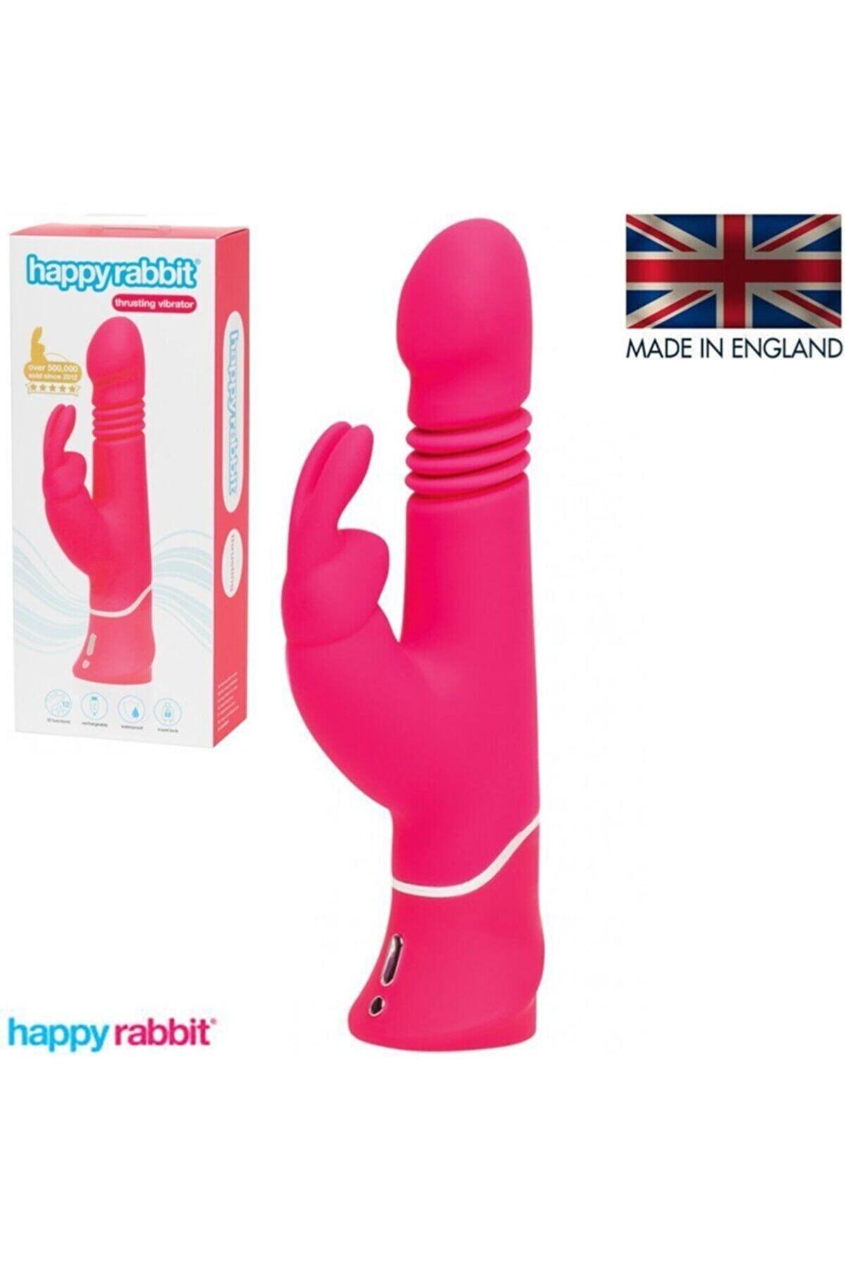 Erox Ileri̇ Geri̇ Hareket Edebi̇len Made In England Happy Rabbi̇t Thrusti̇ng Şarjlı Rabbi̇t Vi̇brat&ouml;r