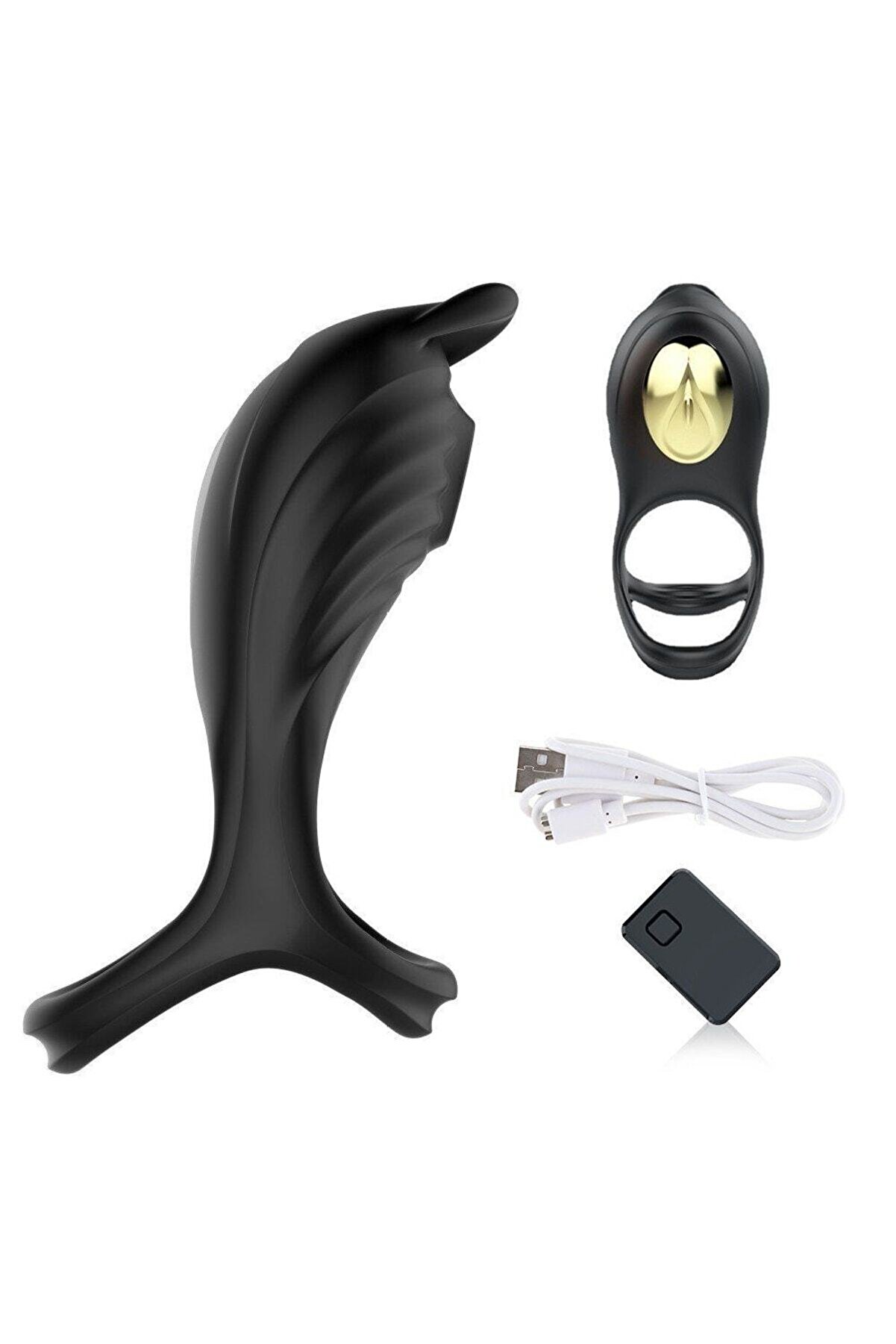 Erox Uzaktan Kumandalı Emi̇ş G&uuml;&ccedil;l&uuml; Peni̇s Halkası Vi̇brat&ouml;r