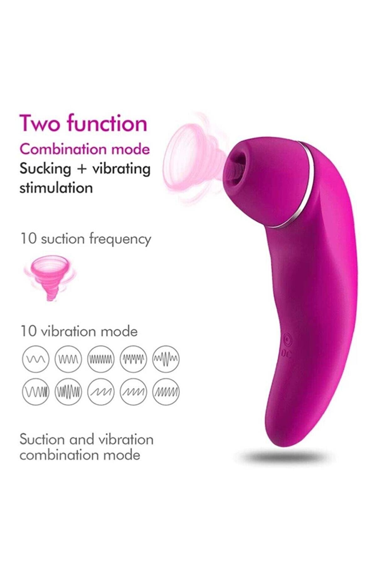 Erox Seri̇es Womani̇zer Pi̇nk Emi̇ş G&uuml;&ccedil;l&uuml; &Ccedil;i̇ft Taraflı Vi̇brat&ouml;r