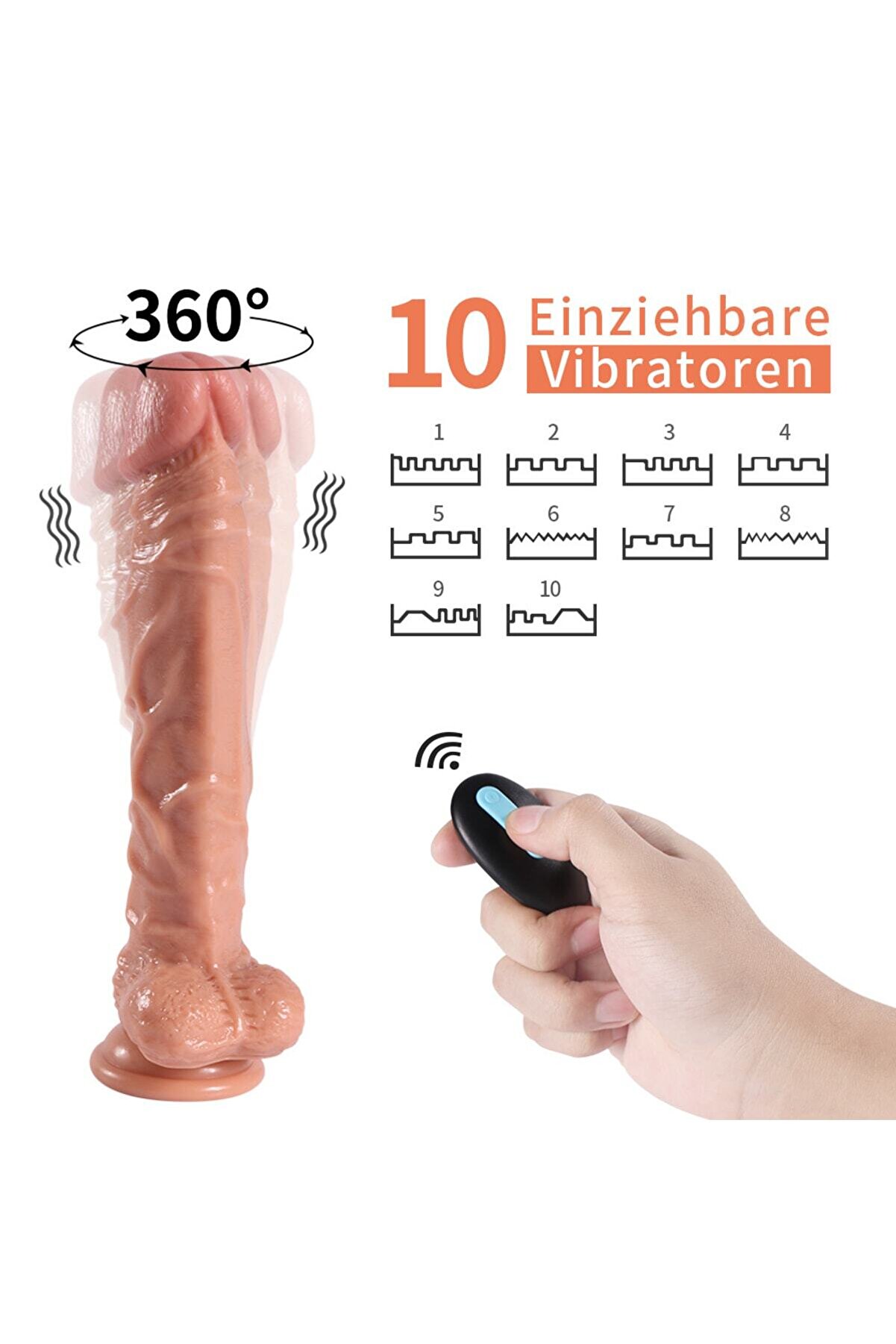 Erox Ji̇had Kni̇ght 25,5 Cm Uzaktan Kumandalı Şarjlı Oynarbaşlı Reali̇sti̇k Peni̇s Di̇ldo Vi̇brat&ouml;r