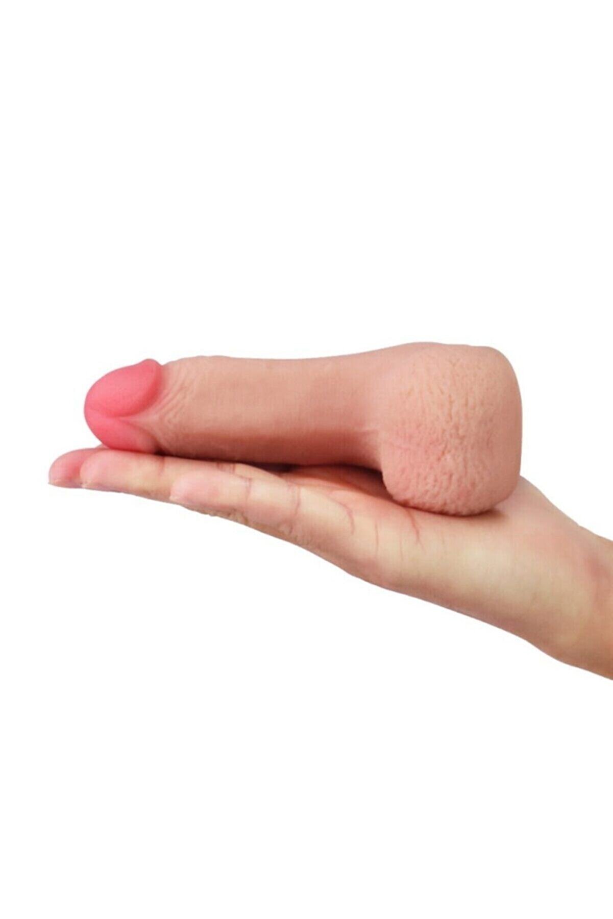 Meyrabest Li̇mpy Cock Testi̇sli̇ Yumuşak Ve Ini̇k Di̇ldo-12.6 Cm