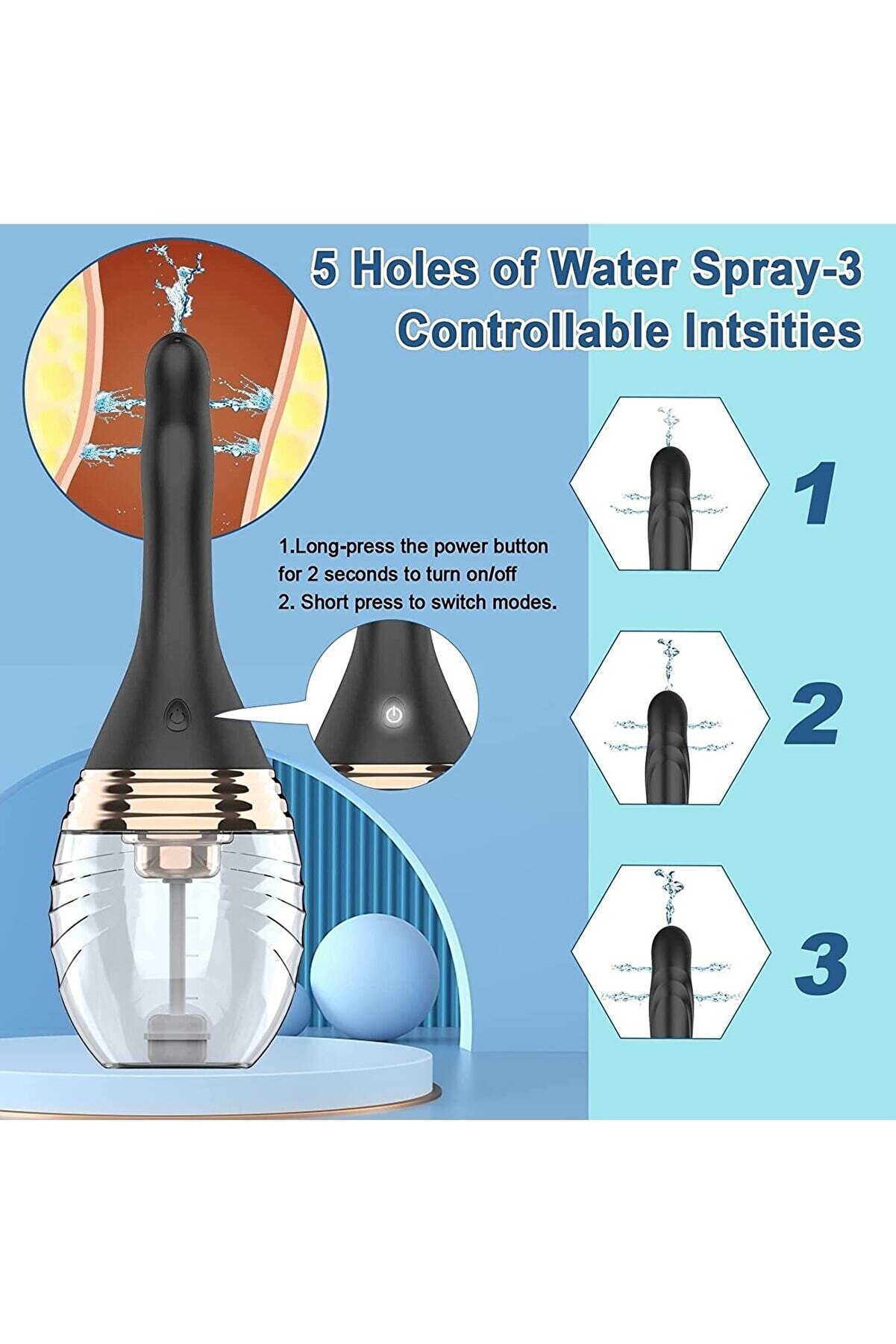 Meyrabest Otomati̇k Enema Bulb Otomati̇k Şarjlı Anal Temi̇zleme Pompası