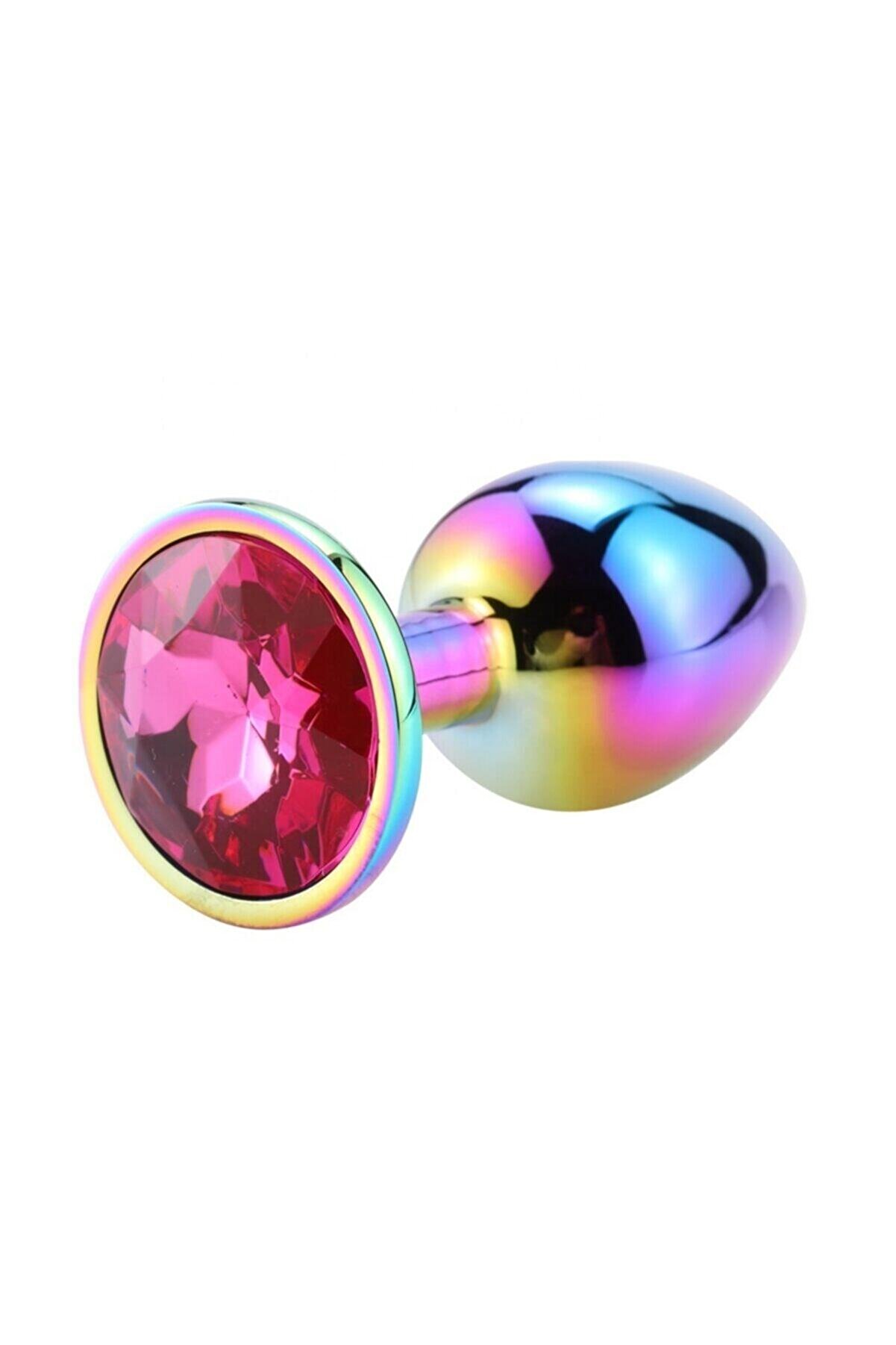 Meyrabest Medi̇um Rai̇nbow Hot Cooli̇ng Pi̇nk Jewellery Anal Metal Plug