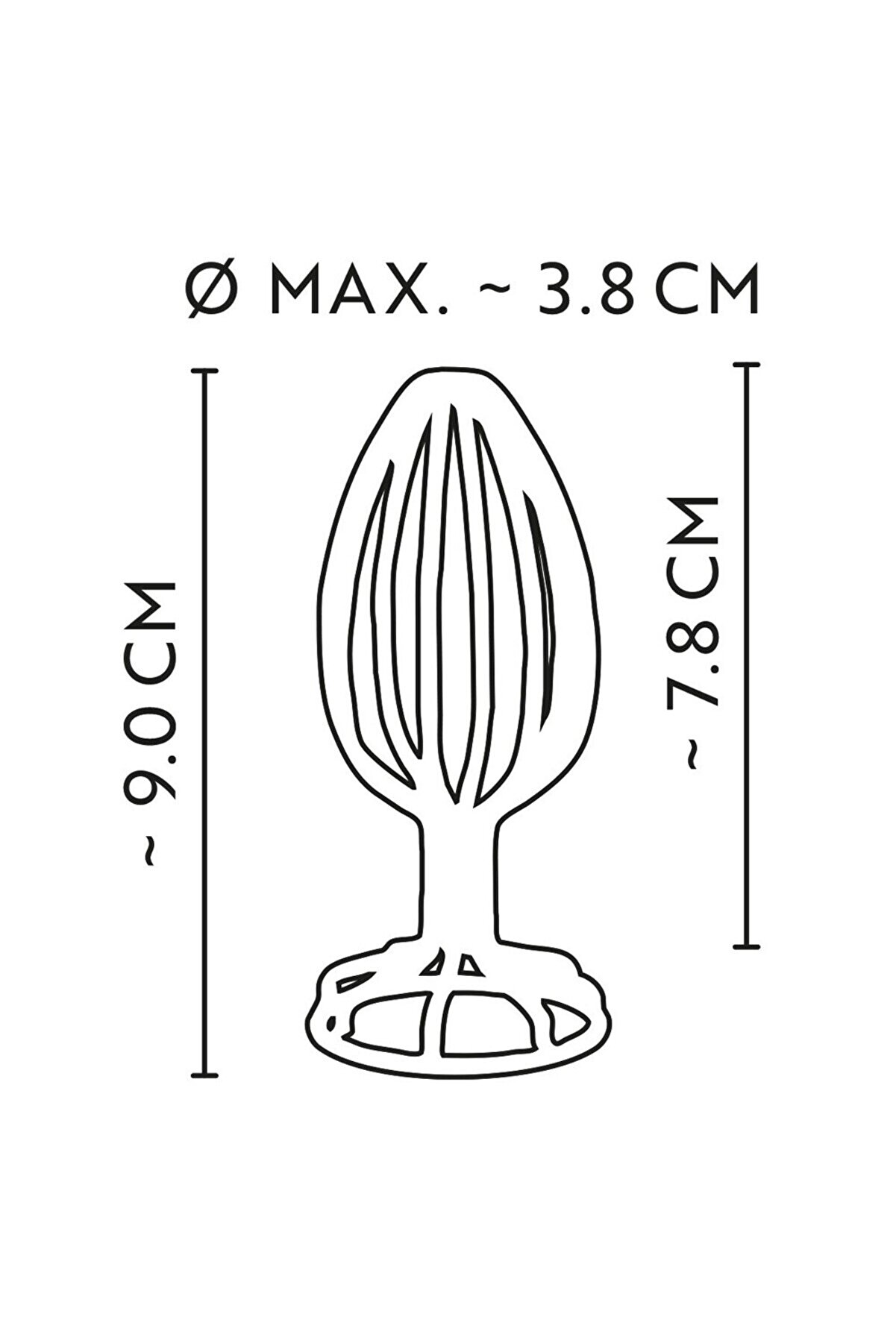 Meyrabest Metal Kafes Butt Plug 9Cm