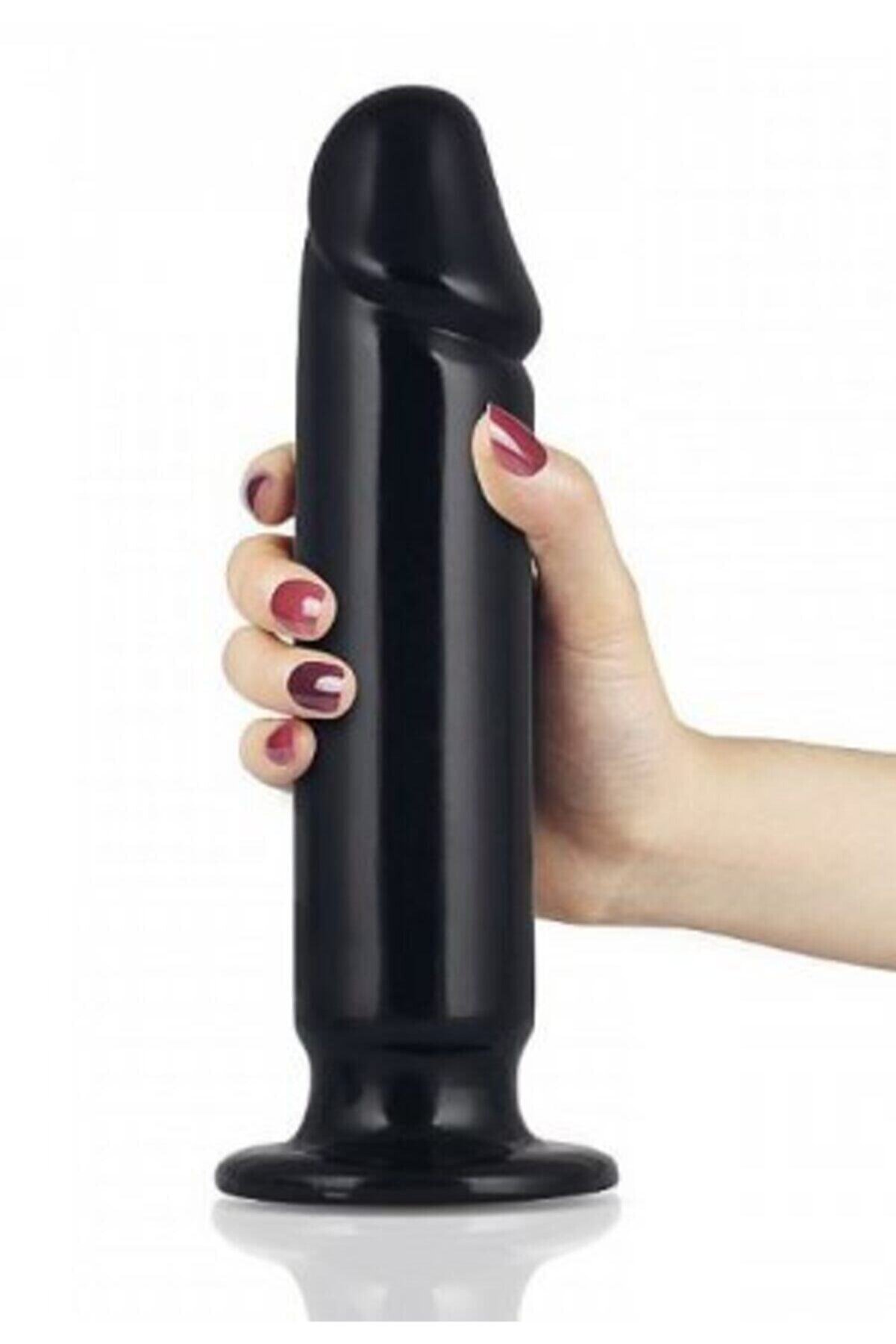 Meyrabest Si̇yah 23 Cm B&uuml;y&uuml;k Boy Di̇ldo Plug