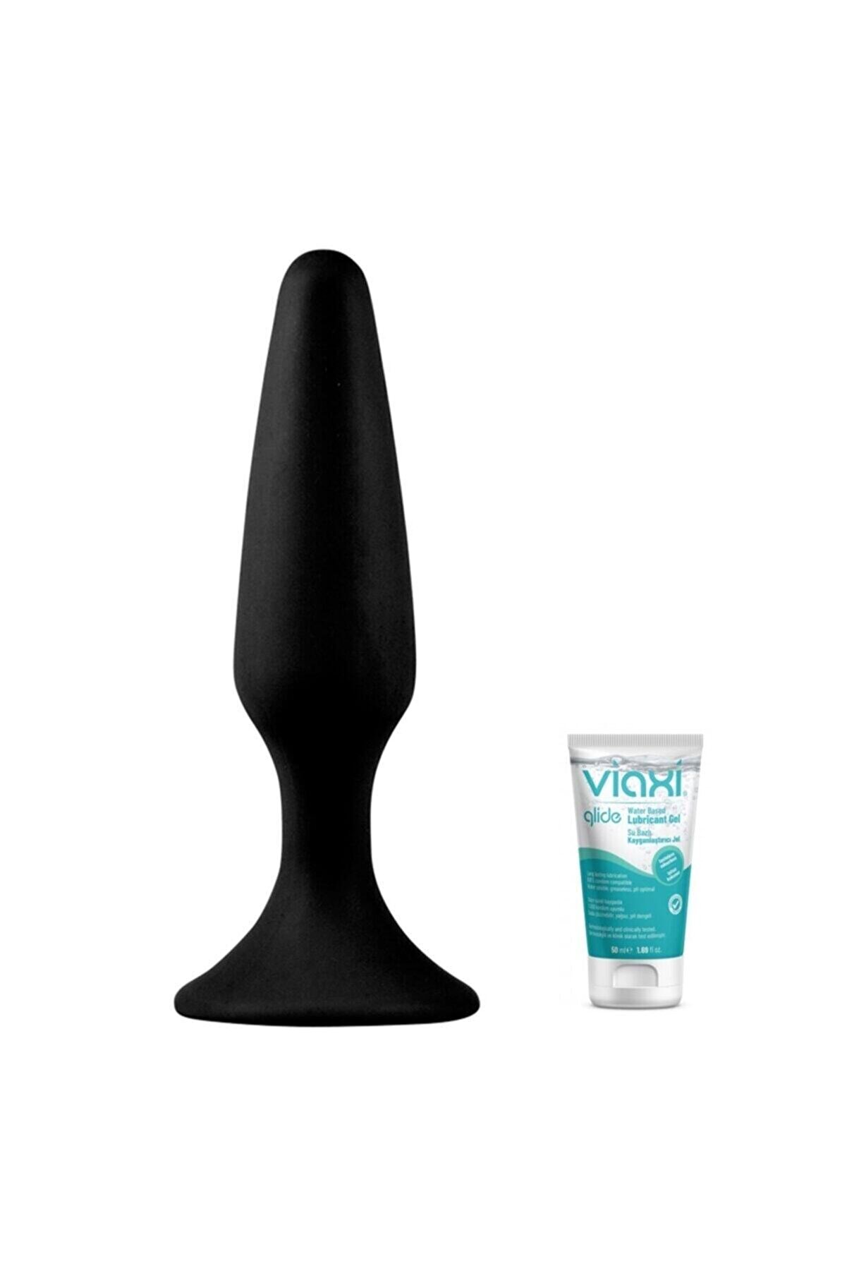 Meyrabest Anal Si̇yah Si̇li̇kon Plug + Jel