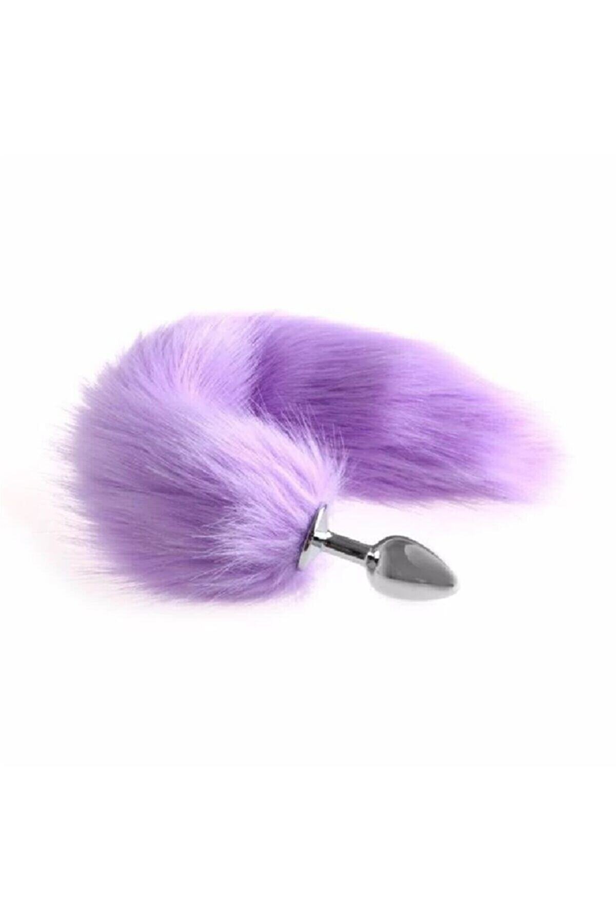 Meyrabest Purple Fox Tai̇l Ti̇lki̇ Kuyruklu Metal Anal Plug