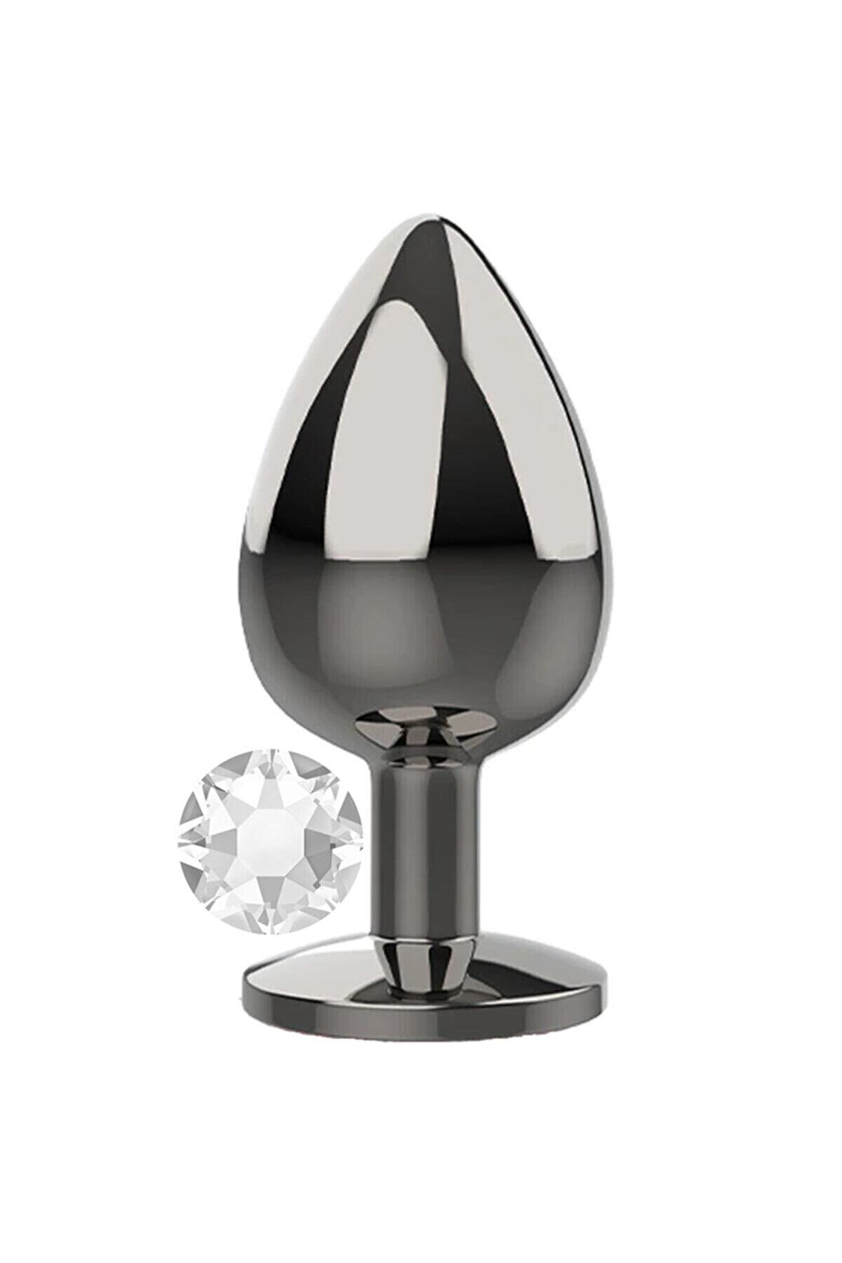 Meyrabest Whi̇te Jewellery Medi̇um L&uuml;ks &Ccedil;eli̇k Anal Plug