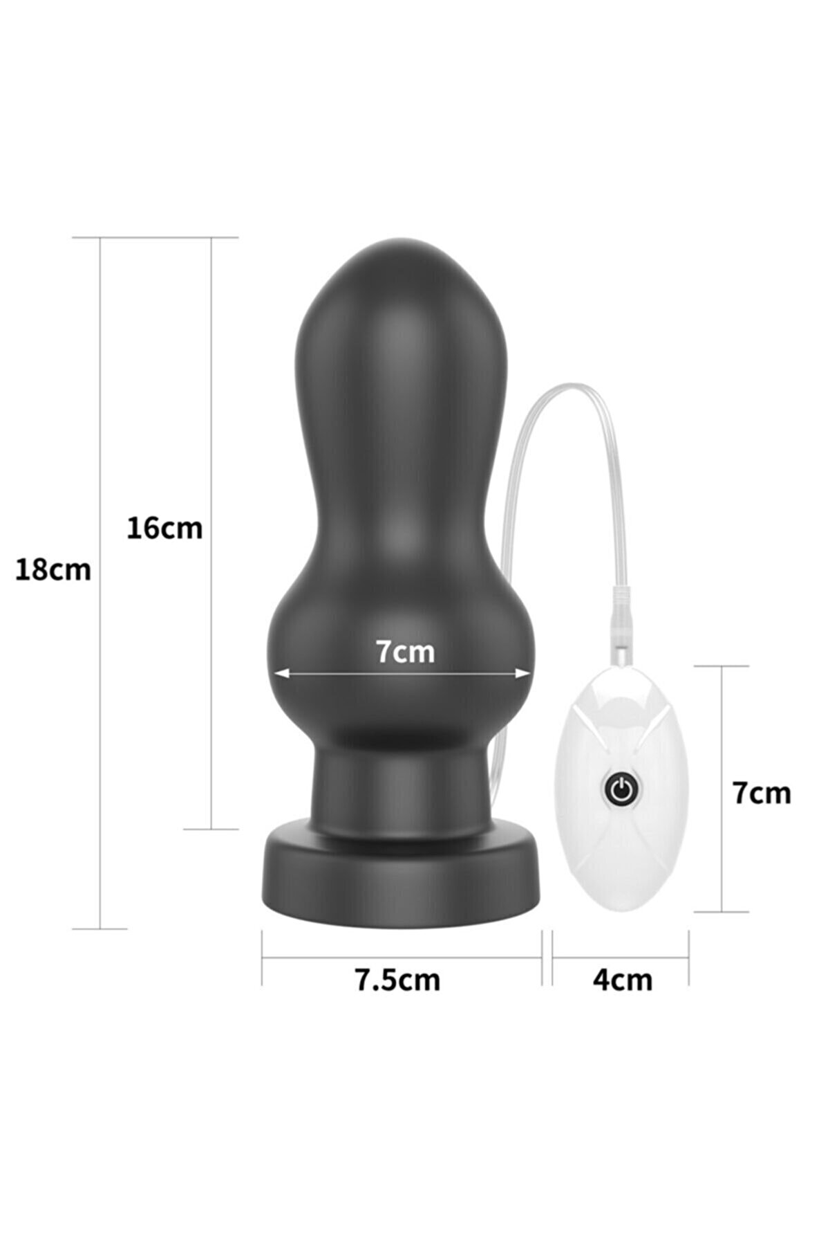 Meyrabest Kıvrımlı Esnek Ve P&uuml;r&uuml;zs&uuml;z Doku Ile Tasarlanan 18 Cm Ti̇treşi̇mli̇ Anal Plug
