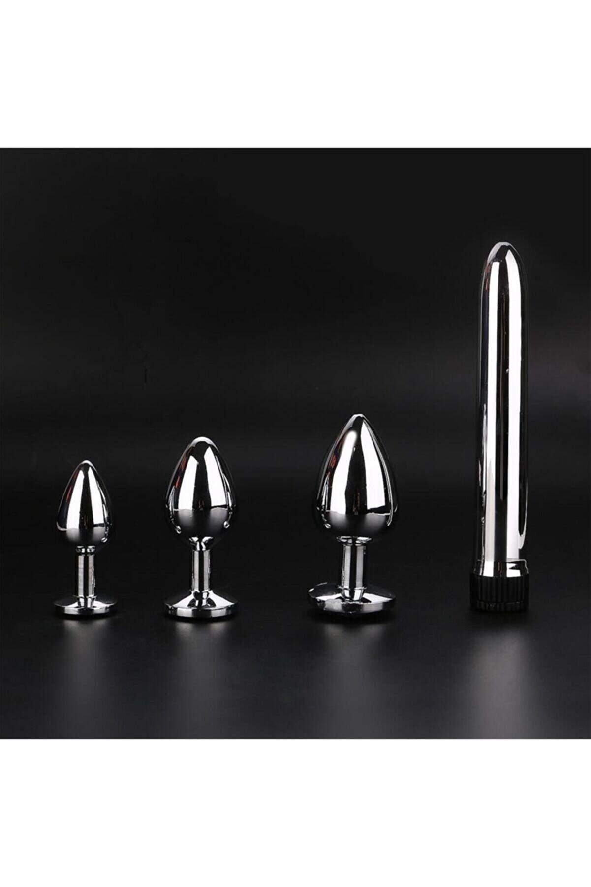Meyrabest 3 Boy Anal Plug Ve Vi̇brat&ouml;r Set Steel