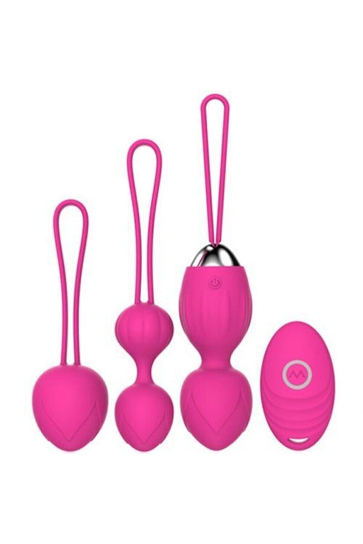 Erox Uzaktan Kumandalı 10 Farklı Modlu Kegel Set Vi̇brat&ouml;r Pi̇nk