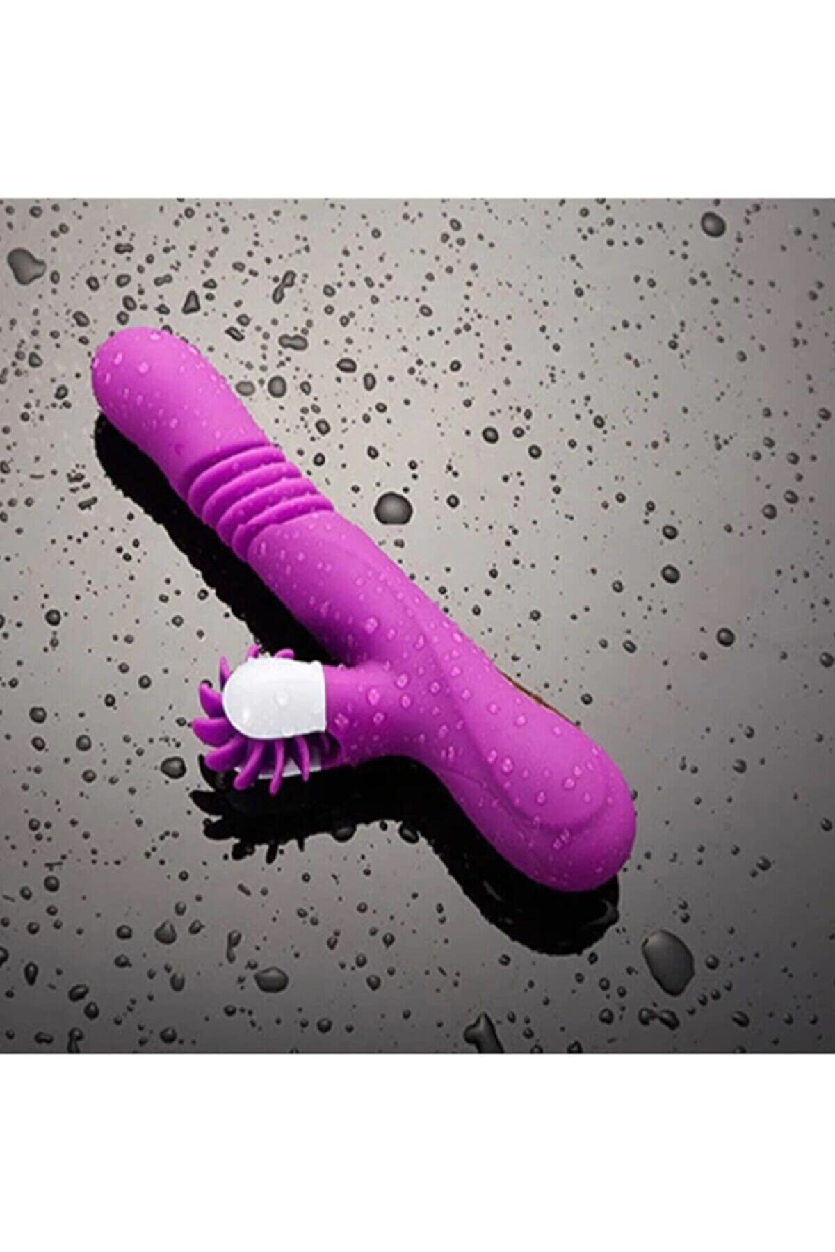 Erox Ileri̇ Geri̇ Hareketli̇ Rabbi̇tli̇ Kli̇toral Yalama Tongue Teknoloji̇k Vi̇brat&ouml;r Purple
