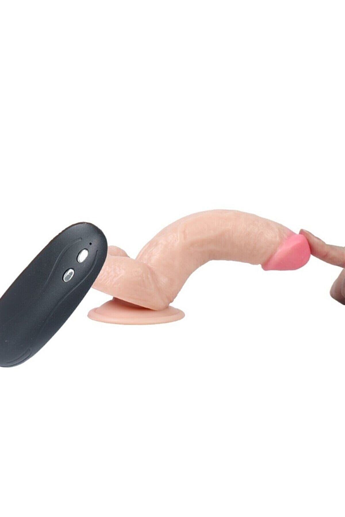 Erox Reali̇sti̇k Ti̇treşi̇mli̇ Di̇ldo Vi̇brat&ouml;r Peni̇s 17,5 Cm