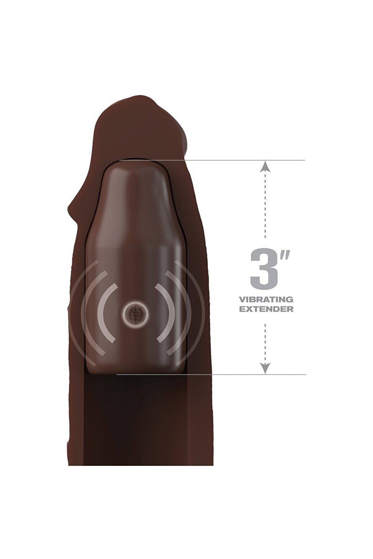 Erox Fantasy X-Tensi̇ons Uzaktan Kumandalı Melez 7,6 Cm Dolgulu Ti̇treşi̇mli̇ Peni̇s Kılıfı