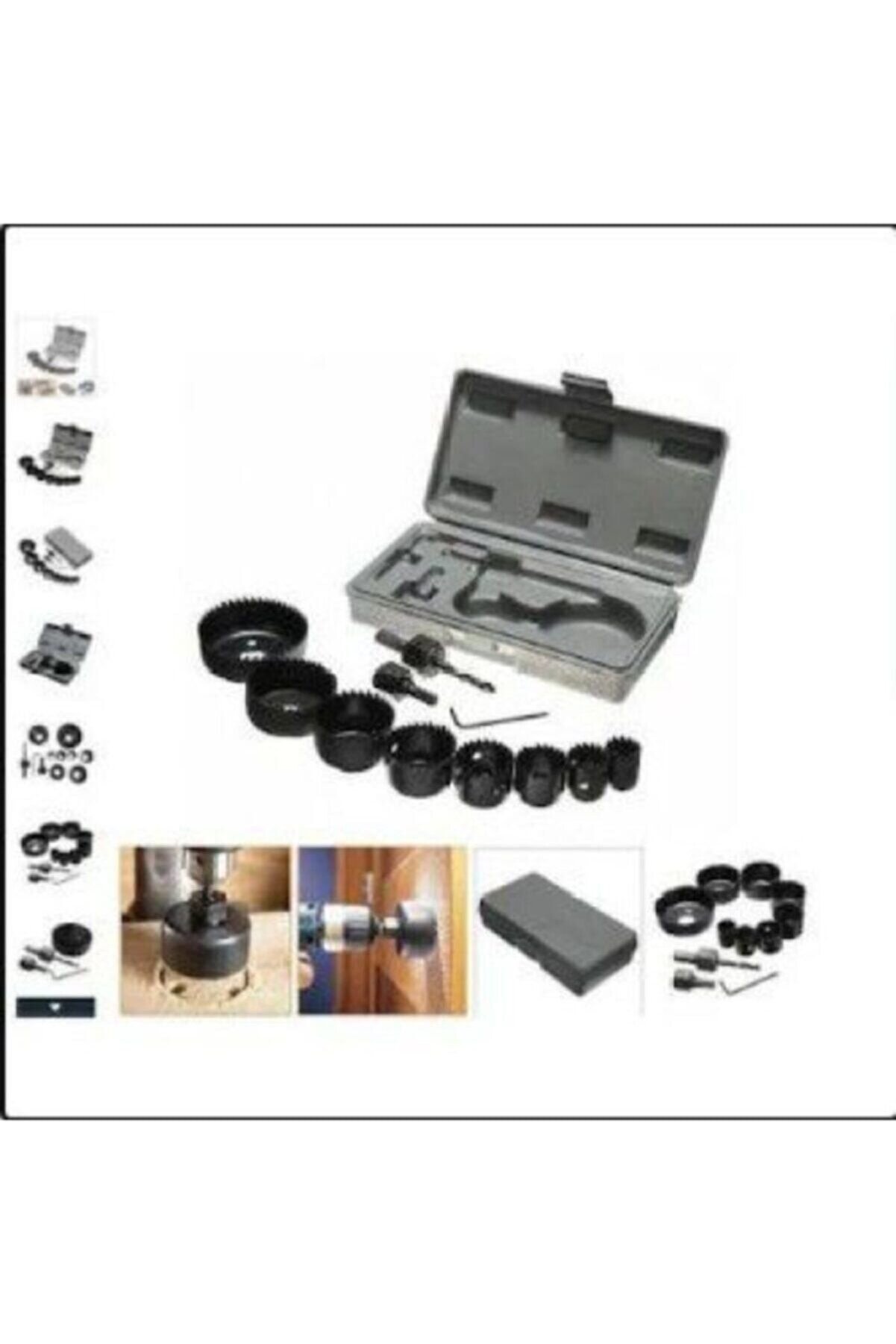 Buhat Buat Panç Yuvarla Metal Ahşap Dai̇re Delme  Deli̇k Açma Tr-6587452 11 Parça