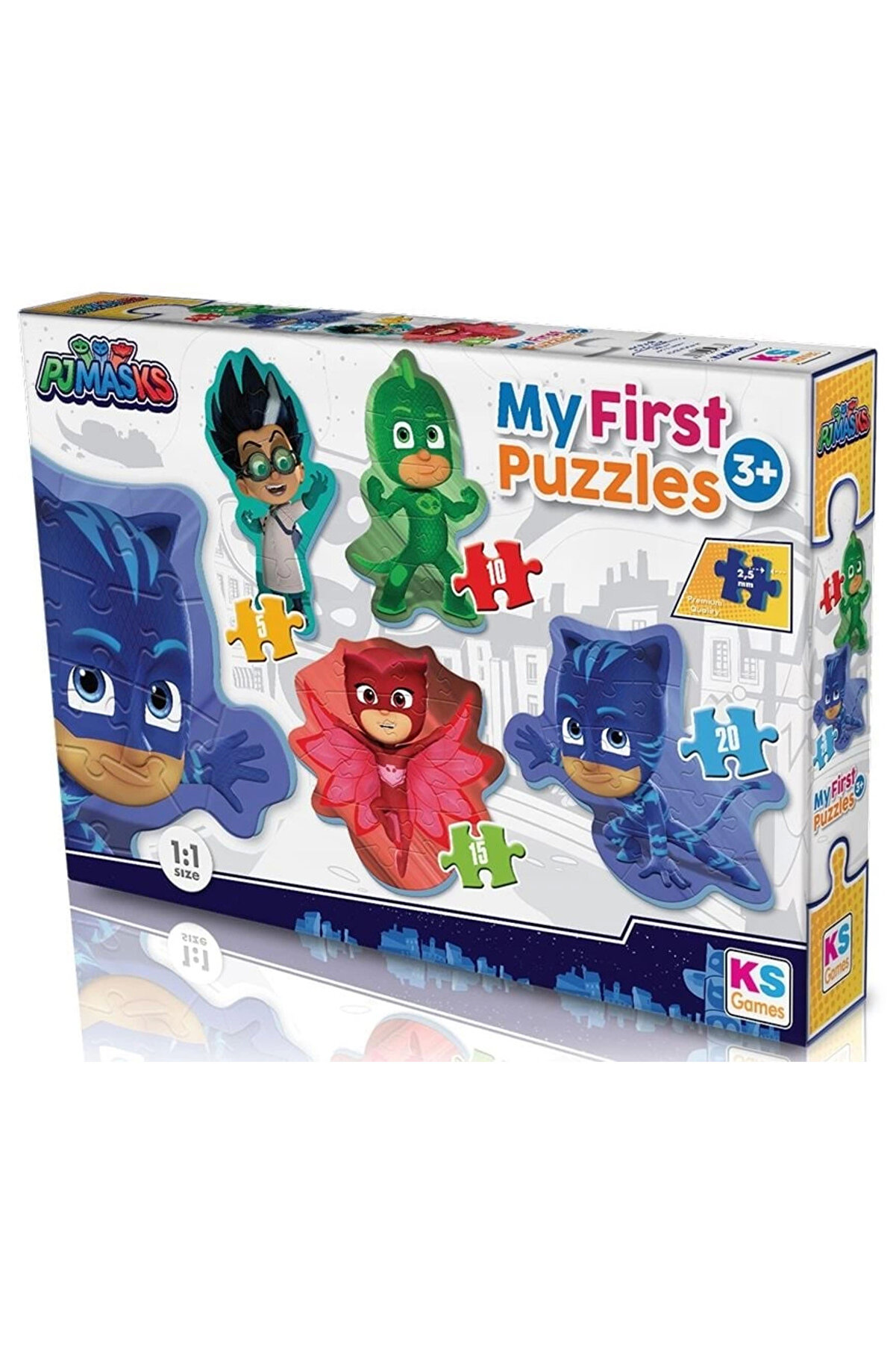 gizmurstore KS Baby Puzzle Pijamaskeliler My First Puzzle 4 in 1 Çerçevesiz