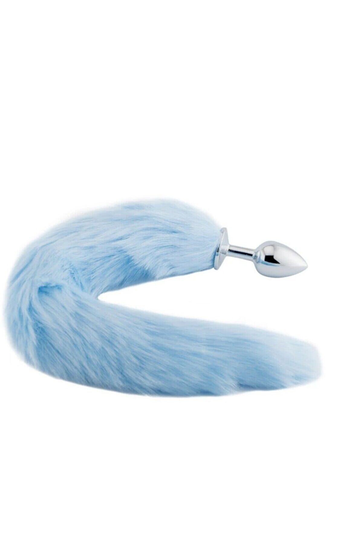 Meyrabest Blue Fox Tai̇l Ti̇lki̇ Kuyruklu Metal Anal Plug