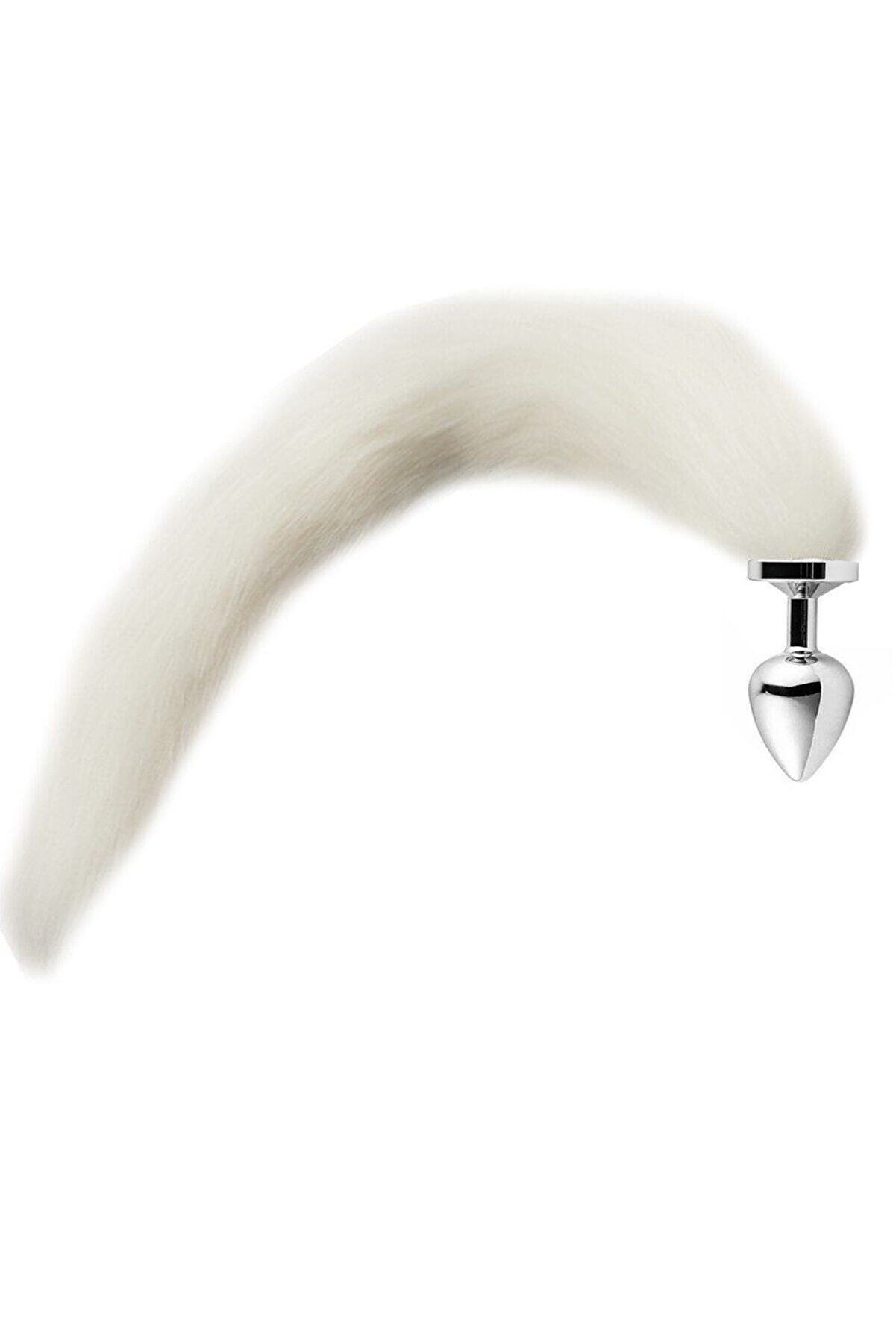 Meyrabest Love Beyaz Ti̇lki̇ Kuyruklu Metal Anal Plug