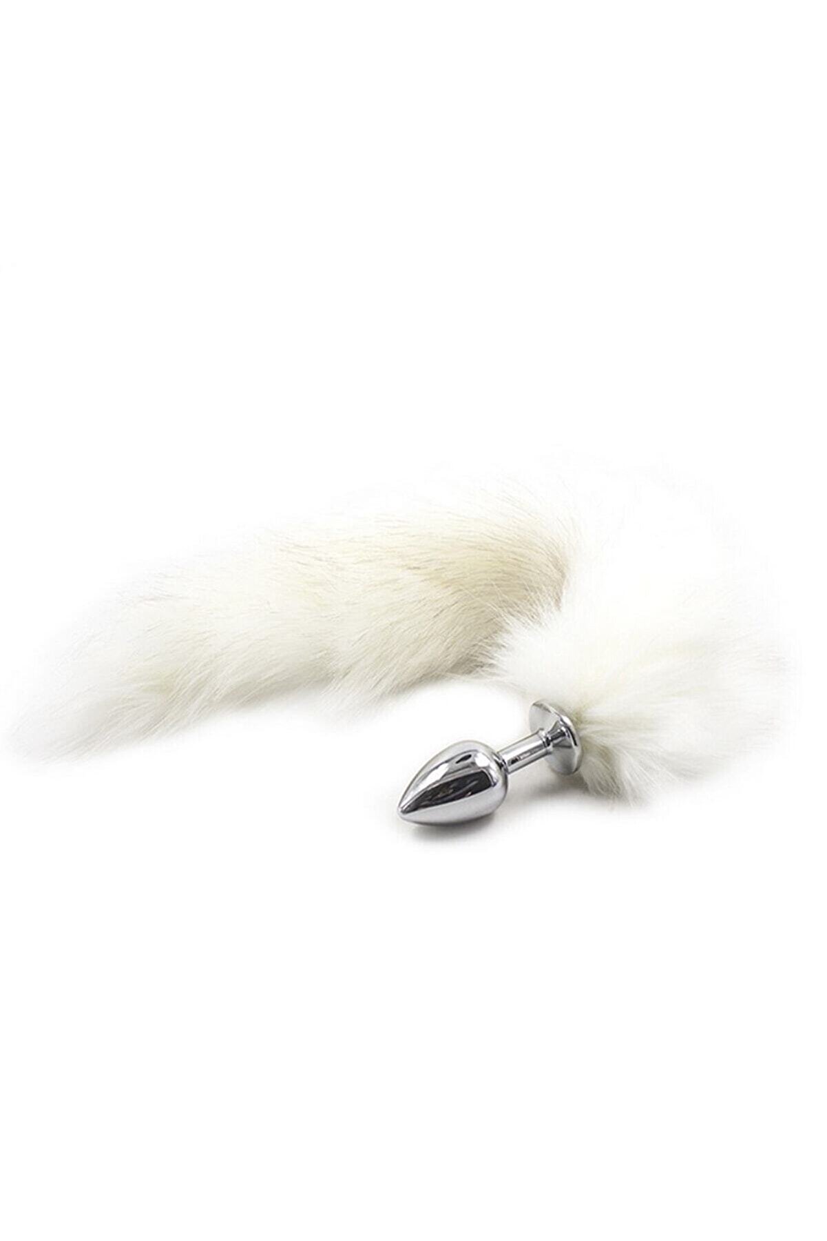 Meyrabest Love Beyaz Ti̇lki̇ Kuyruklu Metal Anal Plug