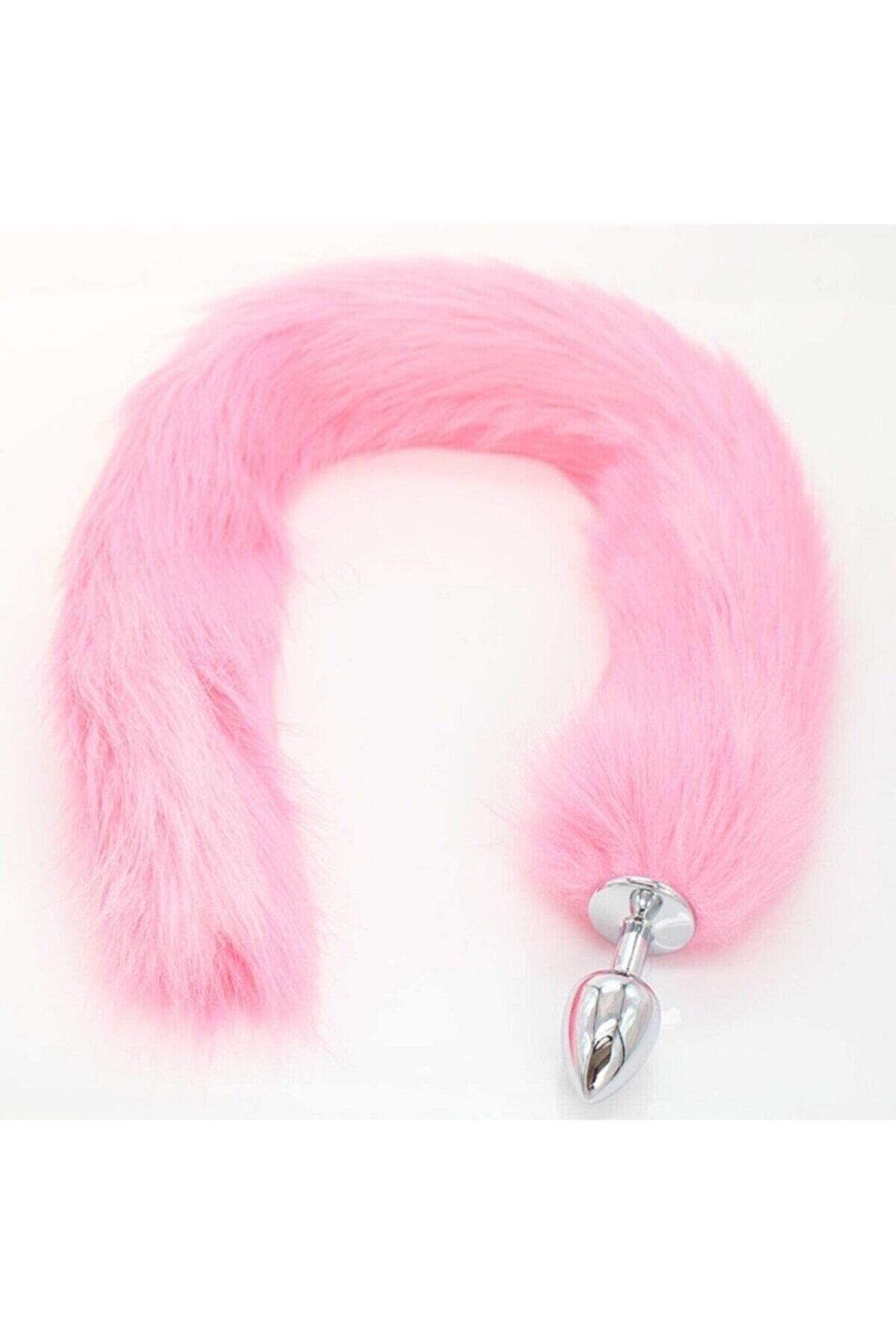 Meyrabest Pi̇nk Fox Tai̇l Ti̇lki̇ Kuyruklu Metal Anal Plug