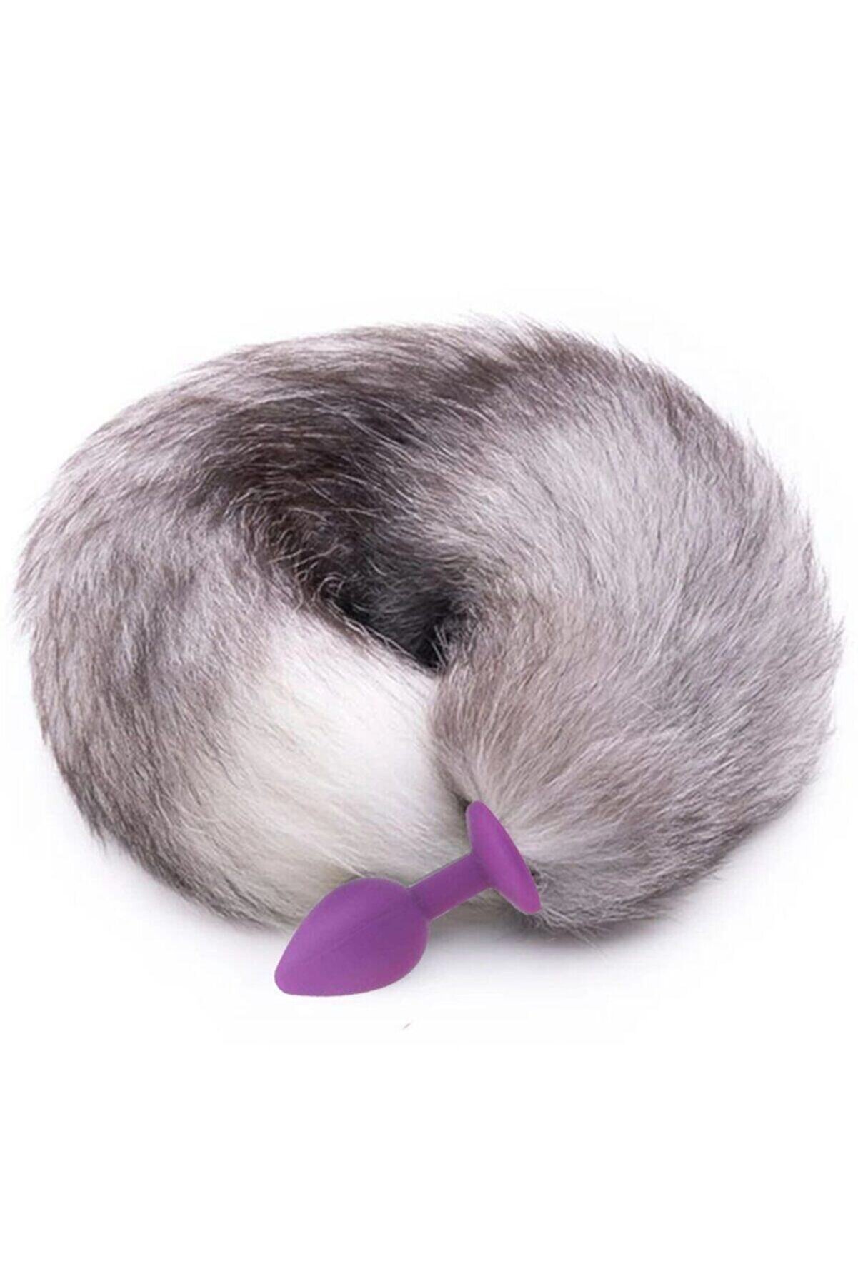 Meyrabest Fox Tai̇l Purple Sli̇kon Anal Plug