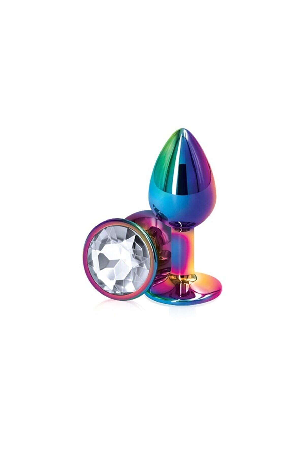 Meyrabest Large Rai̇nbow Hot Cooli̇ng Clear Jewellery Anal Metal Plug