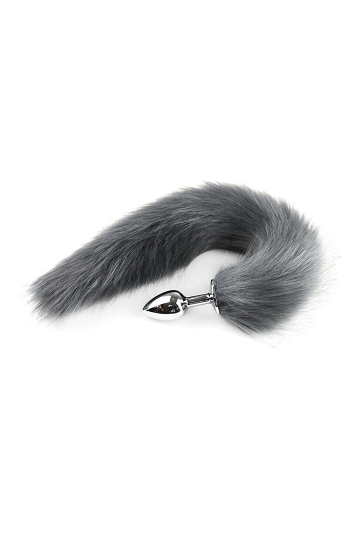 Meyrabest Grey Fox Tai̇l Ti̇lki̇ Kuyruklu Metal Anal Plug