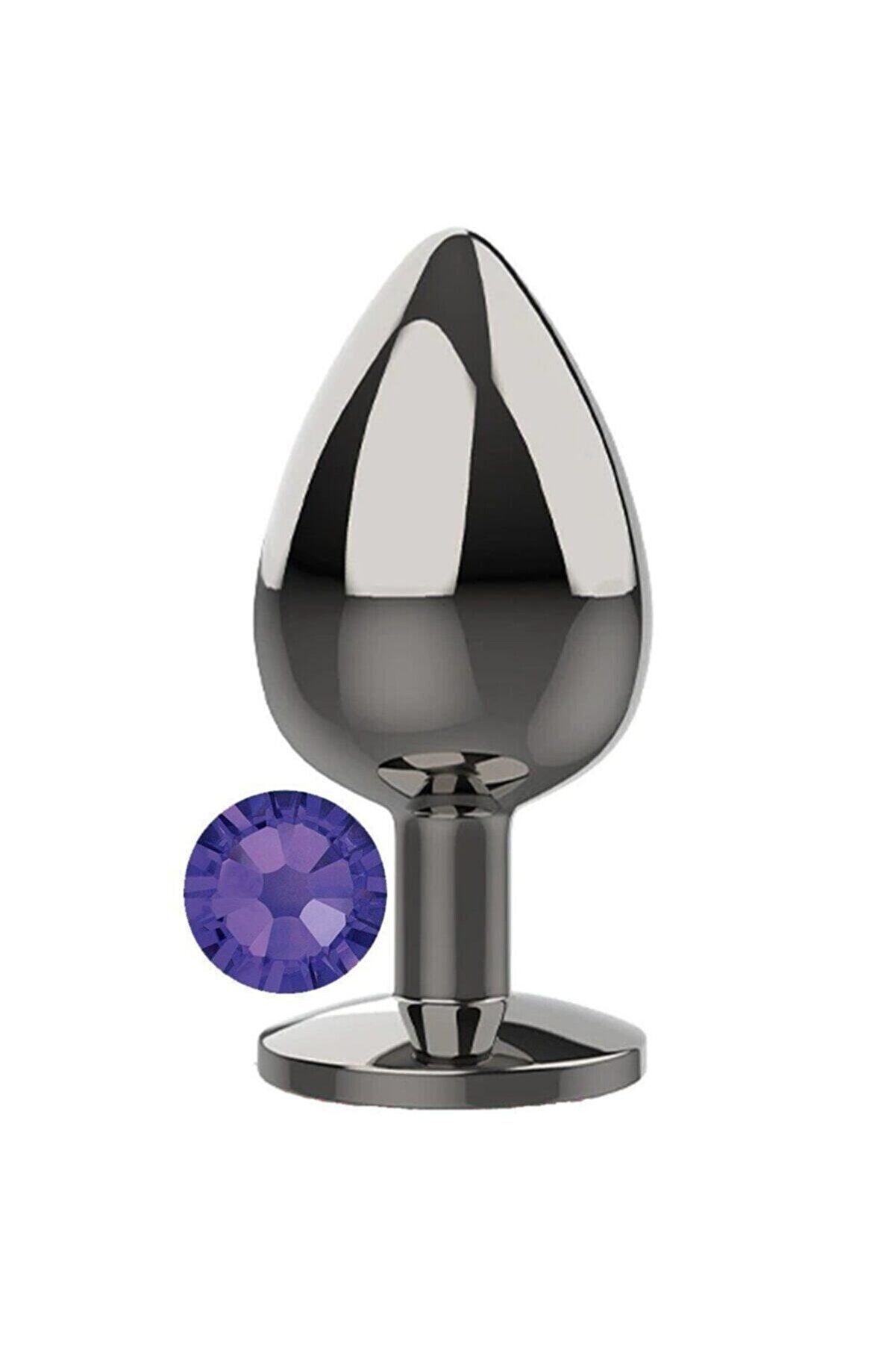Meyrabest Purple Taşlı Metal Anal Plug