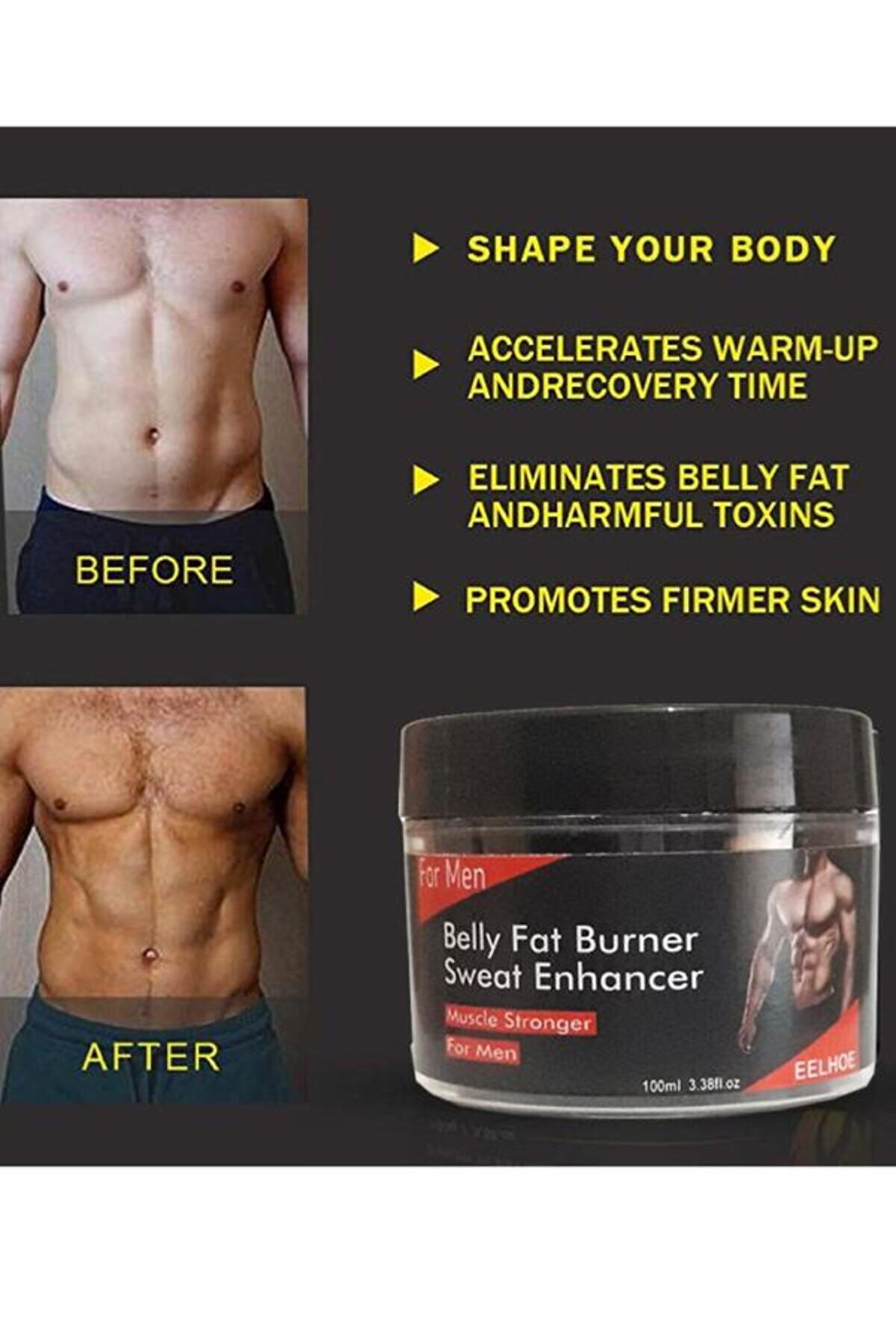 Adoi̇l Belly Fat Burner Erkeklere Masaj Bakım Kremi̇ 100 Ml