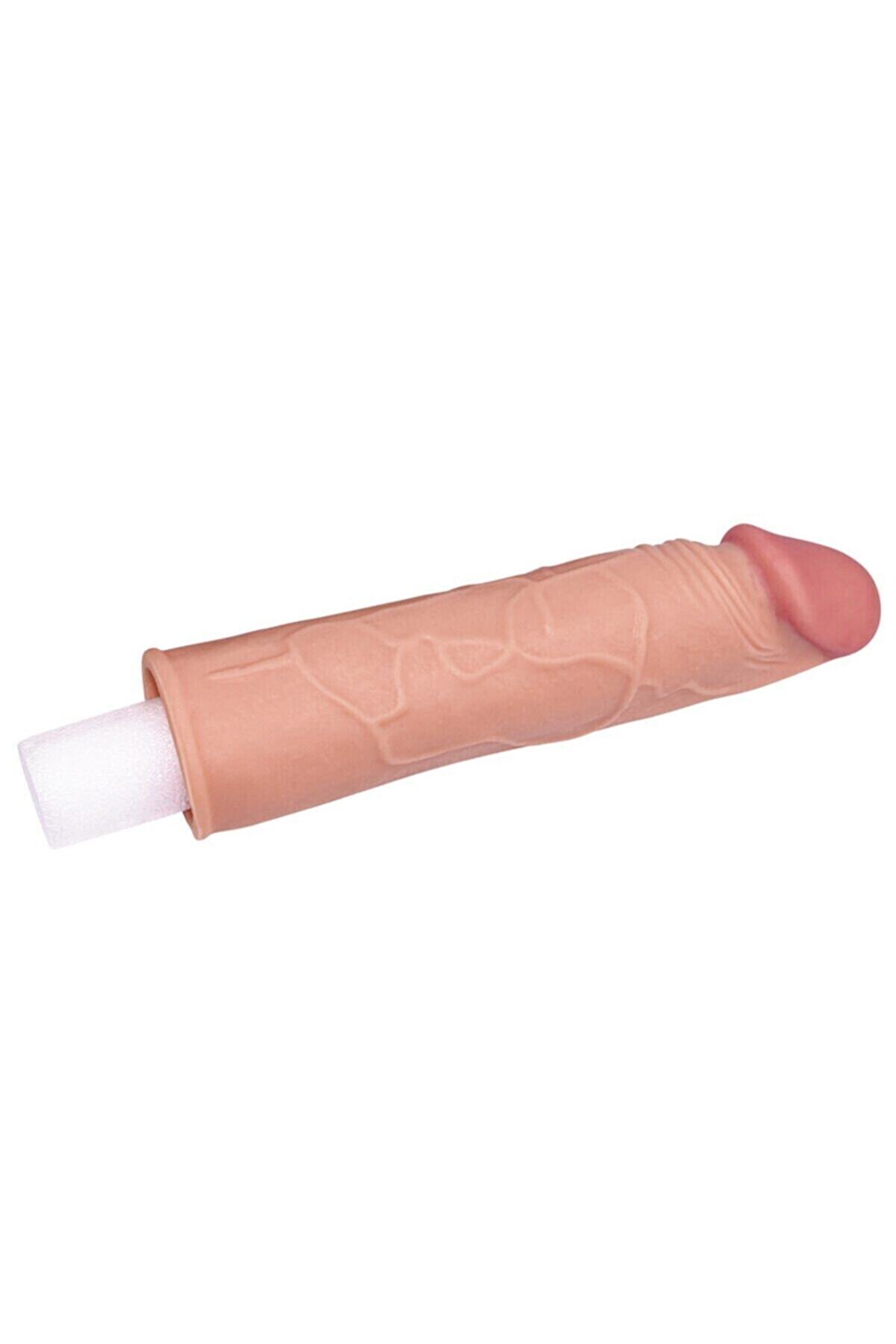 Lovetoy Pleasure X-Tender 2,5 Cm Dolgulu Damarlı Reali̇sti̇k Peni̇s Kılıf