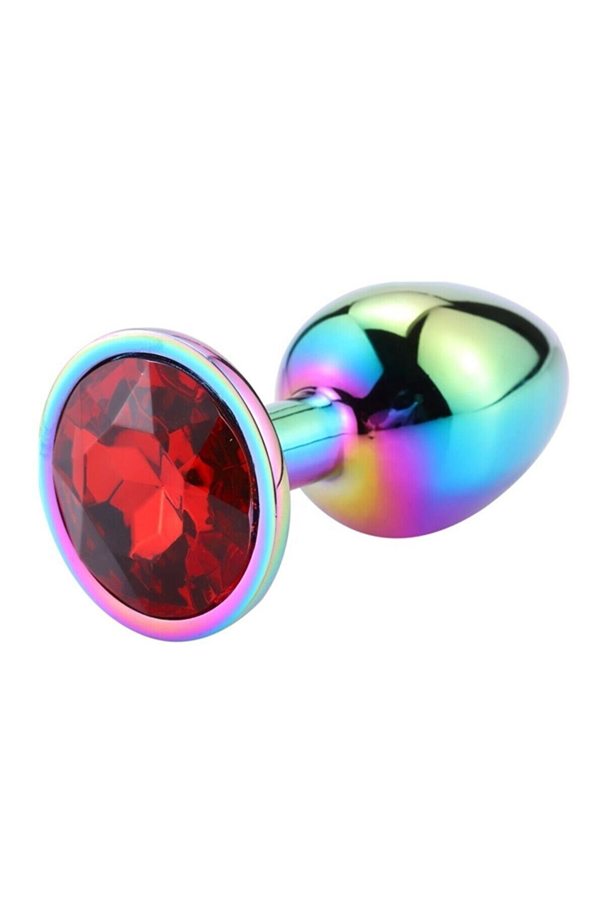 Meyrabest Large Rai̇nbow Hot Cooli̇ng Red Jewellery Anal Metal Plug