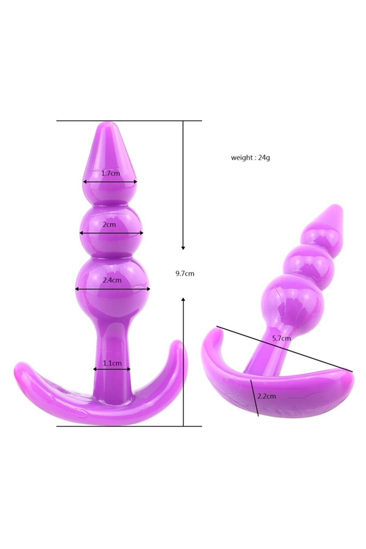 Meyrabest &Ouml;zel Si̇li̇kondan &Uuml;reti̇lmi̇ş Anal Kullanıma Uygun Boğumlu Anal Plug