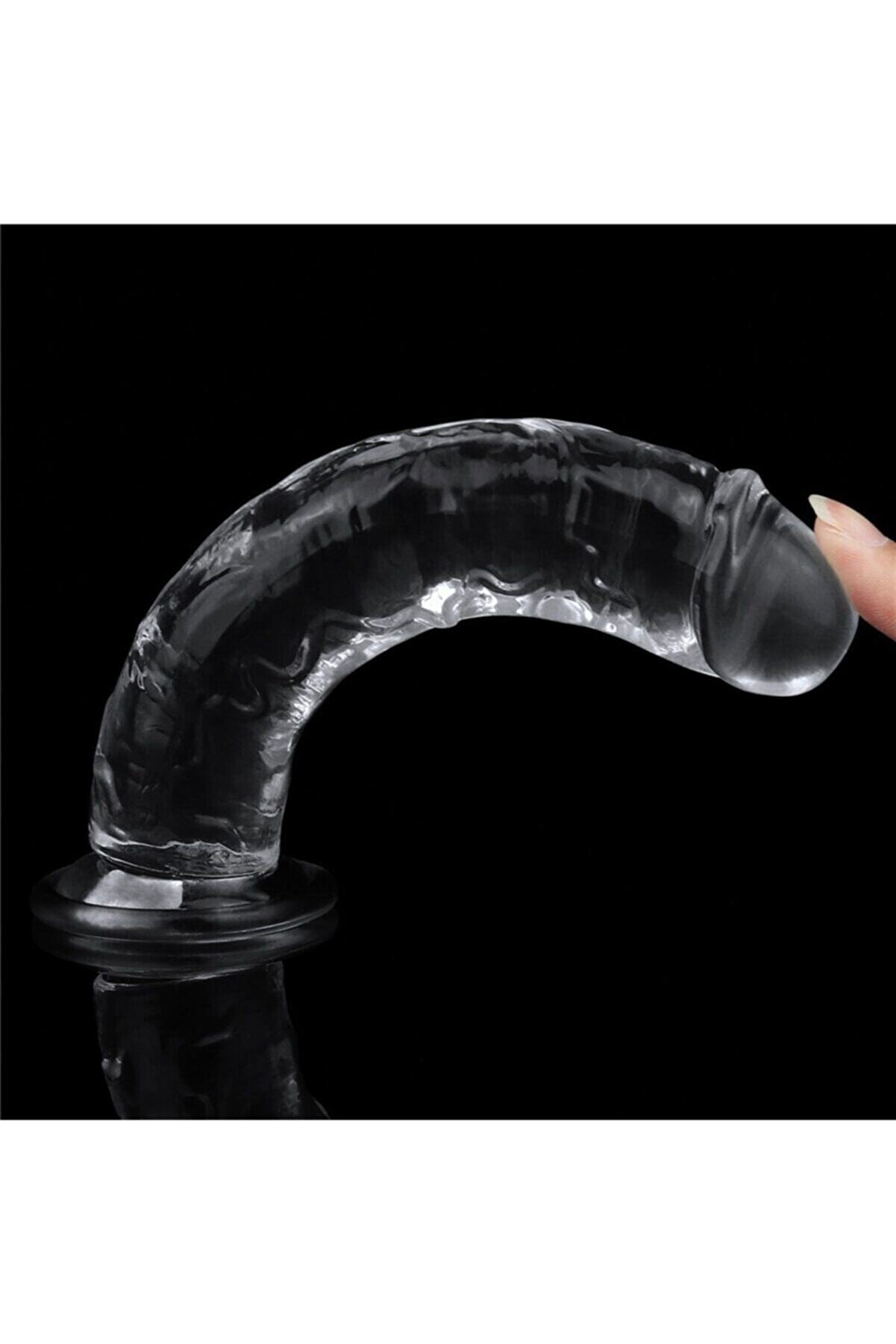 Meyrabest Yumuşak Ve Esnek Yapıda &Uuml;reti̇len 18 Cm Anal Ve Vaji̇nal Kullanılabi̇len Jel Dokulu Di̇ldo