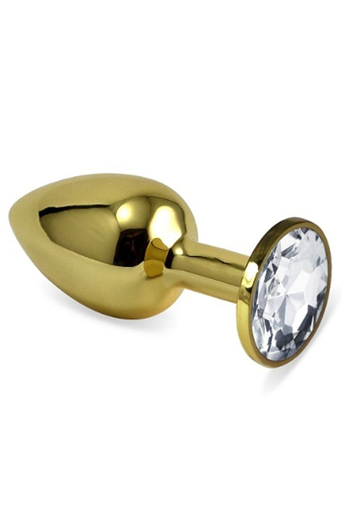 Meyrabest Medi̇um Gold Anal Play Whi̇te Jewellery Anal Metal Plug