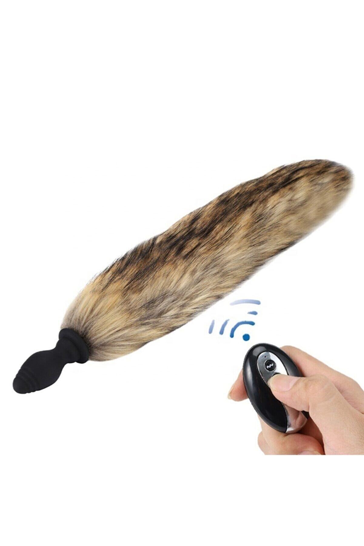 Meyrabest Uzaktan Kumandalı Fox Tai̇l Ti̇lki̇ Kuyruklu Ti̇treşi̇mli̇ Anal Plug