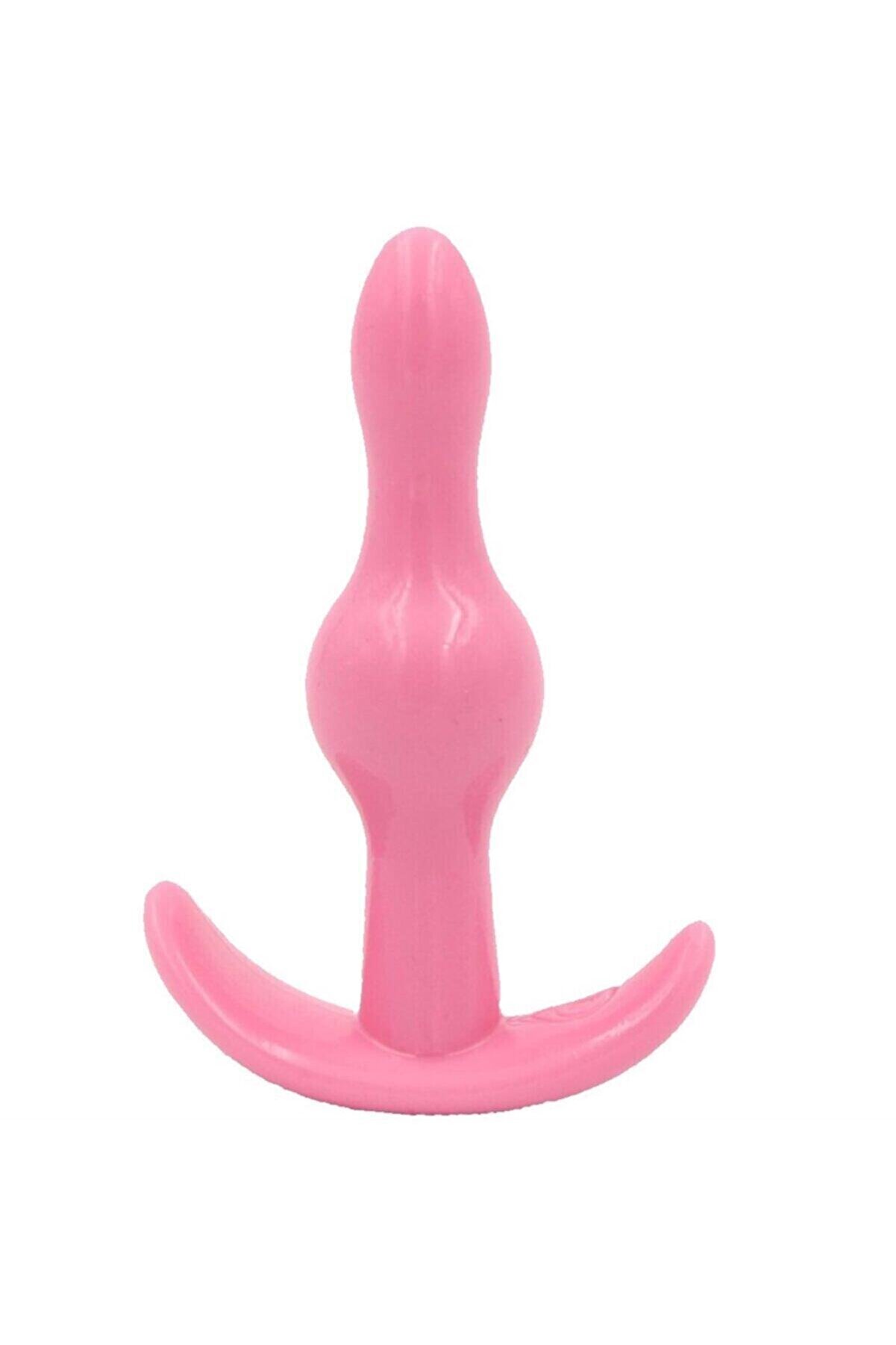 Meyrabest Y&uuml;ksek Kali̇te Parlak Y&uuml;zey Jel Dokulu Klasi̇k Boğumlu Anal Plug Pembe