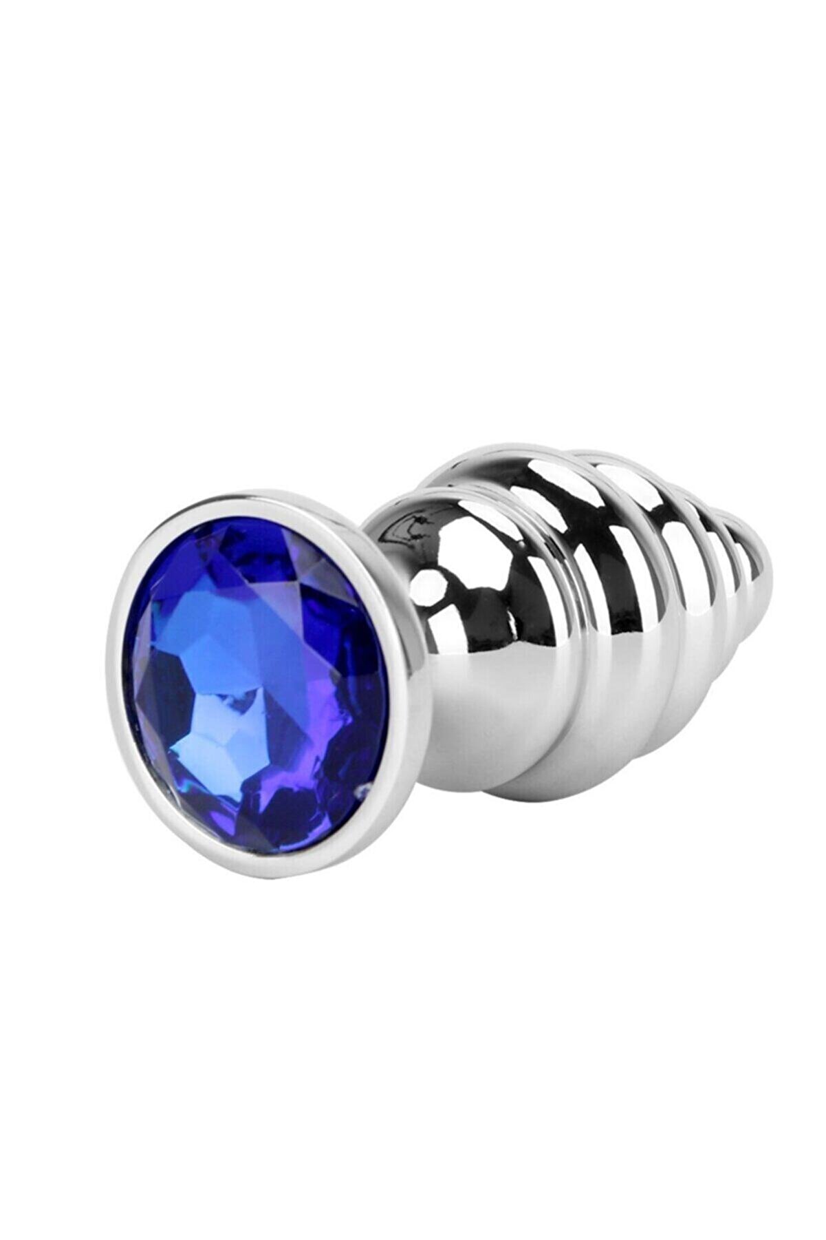 Meyrabest Small Knotty Boğumlu Blue Jewellery Anal Metal Plug