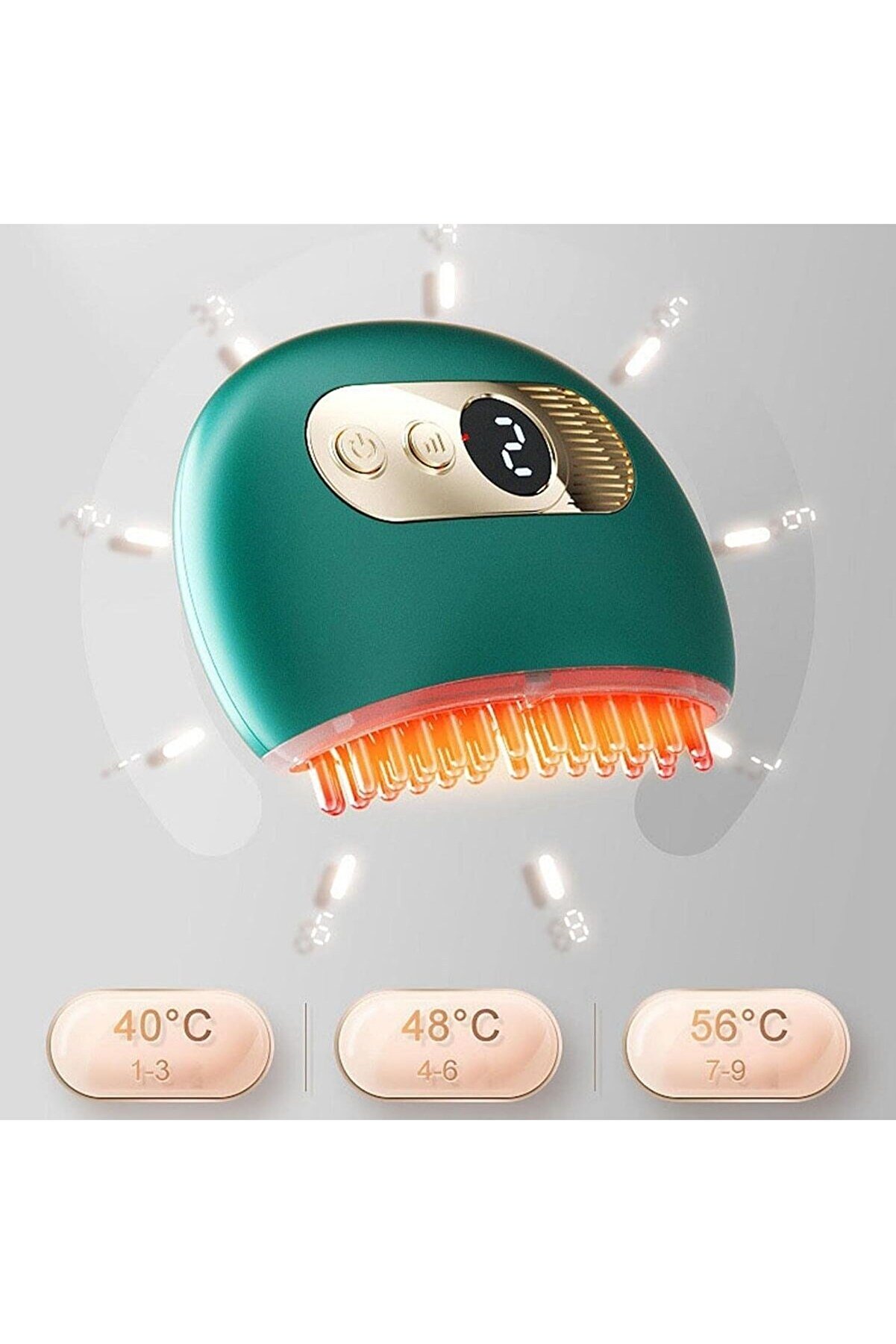 Go İthalat Akıllı Elektri̇k Akımlı Ems Ti̇treşi̇mli̇ Masaj Tarağı Kademeli̇ Y&uuml;z Masaj Aleti̇ Aparatı