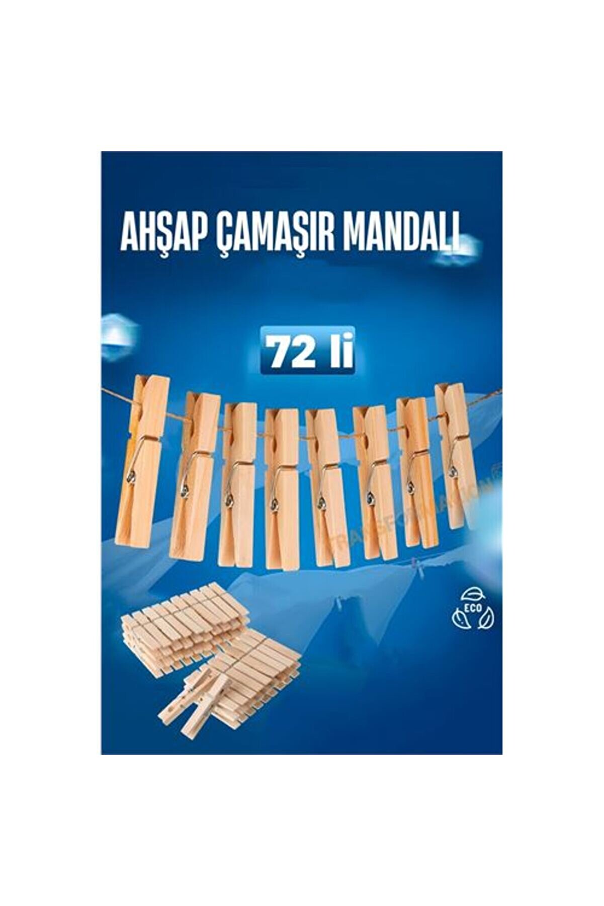 Toptan Bulurum Ahşap Çamaşır Mandalı 72 ADET