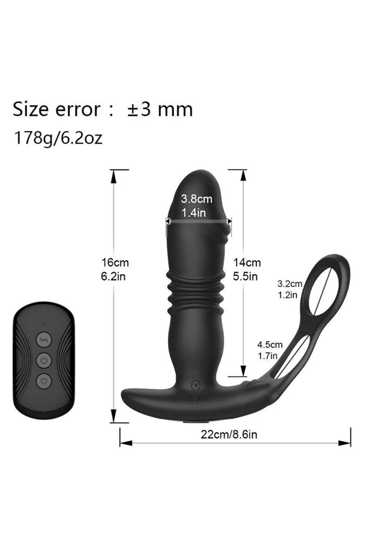 Erox World Ri̇ng Uzaktan Kumandalı İleri̇ Geri̇ Hareketli̇ Prostate Vi̇brat&ouml;r