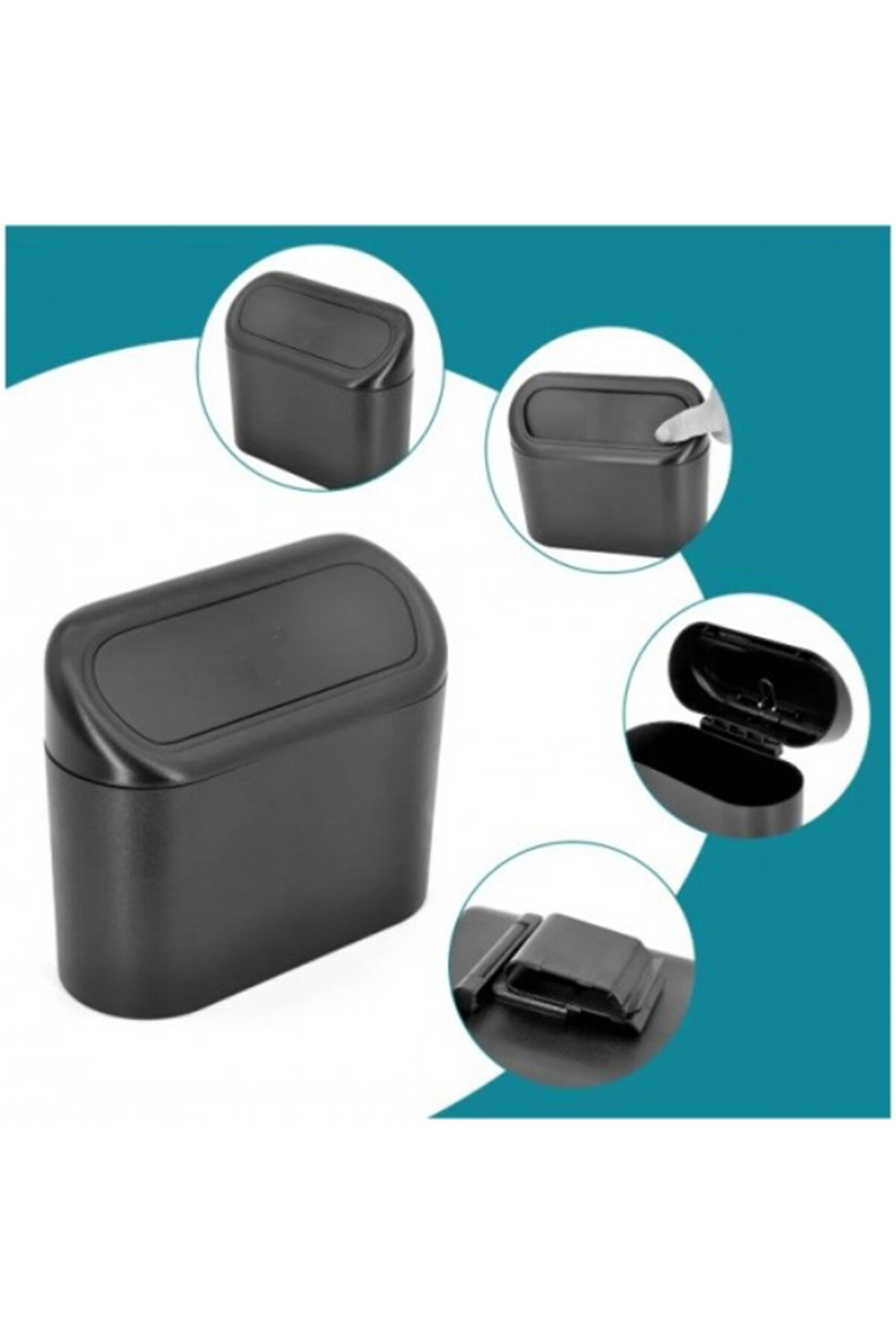 Ethab Ti̇caret Araba &Ccedil;&ouml;p Kutusu Kapaklı Organi̇ze Si̇yah Renk