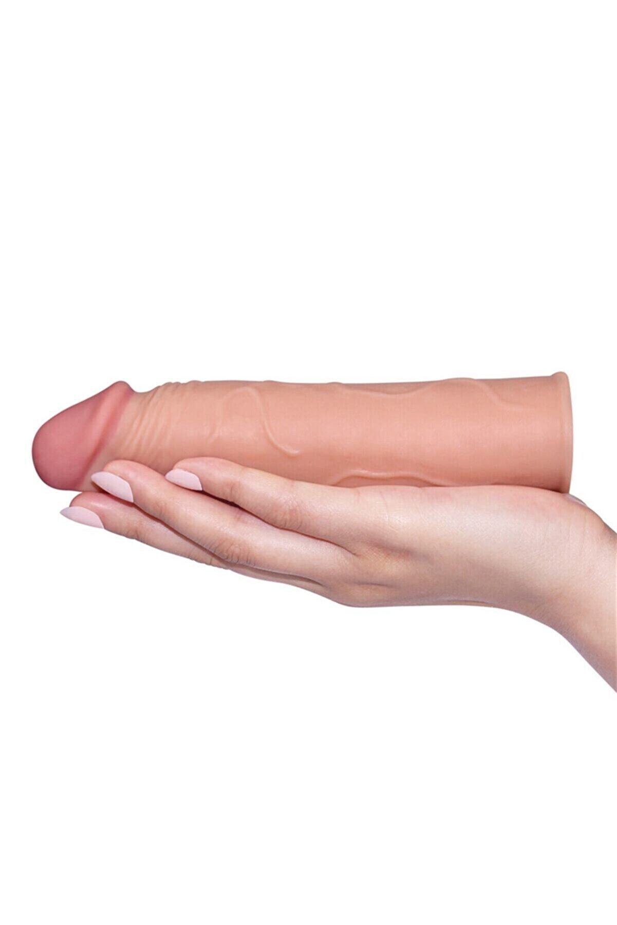 Lovetoy Pleasure X-Tender 2,5 Cm Dolgulu Damarlı Reali̇sti̇k Peni̇s Kılıf