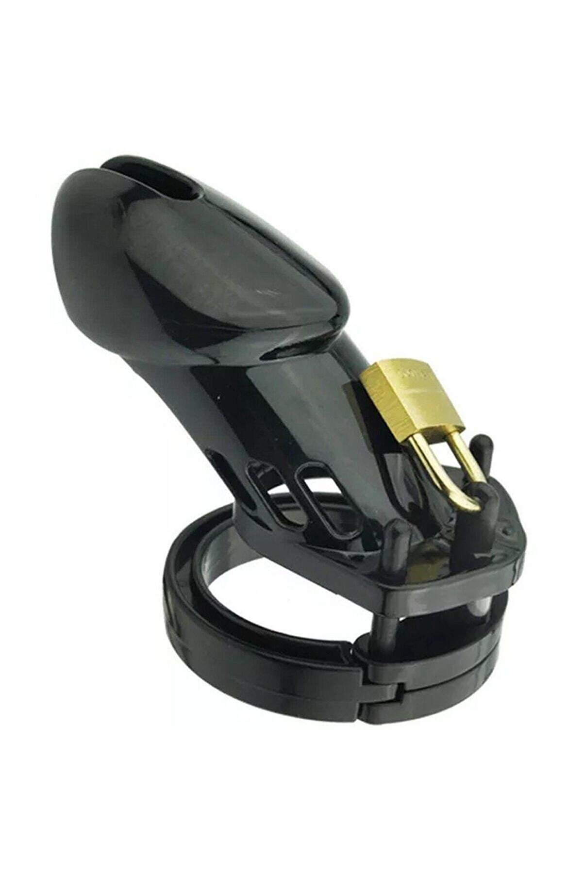 Erox Male Chasti̇ty Cage Medi̇kal Si̇li̇kon Kafes Ve Si̇yah Ki̇li̇di̇