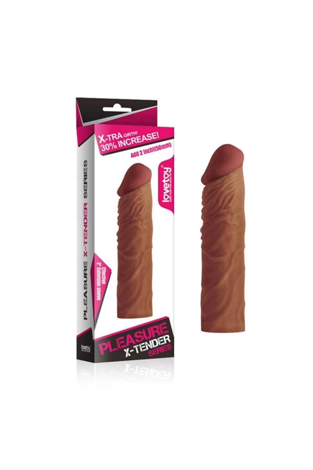 Lovetoy Pleasure X-Tender Peni̇s Uzatmalı Kılıf 3-Kahverengi̇